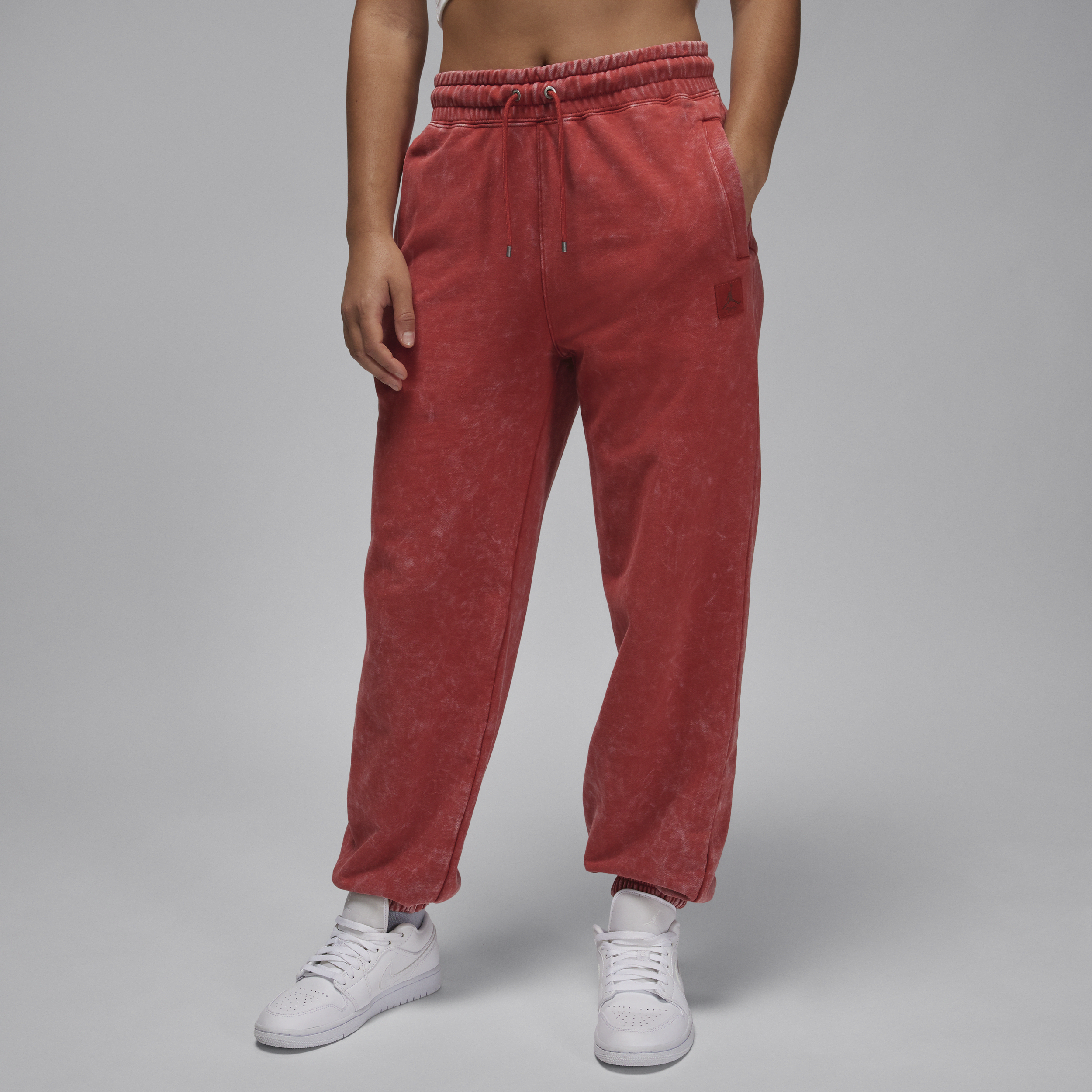 Nike Forvaskede Jordan Flight Fleece-fleecebukser til kvinder - rød