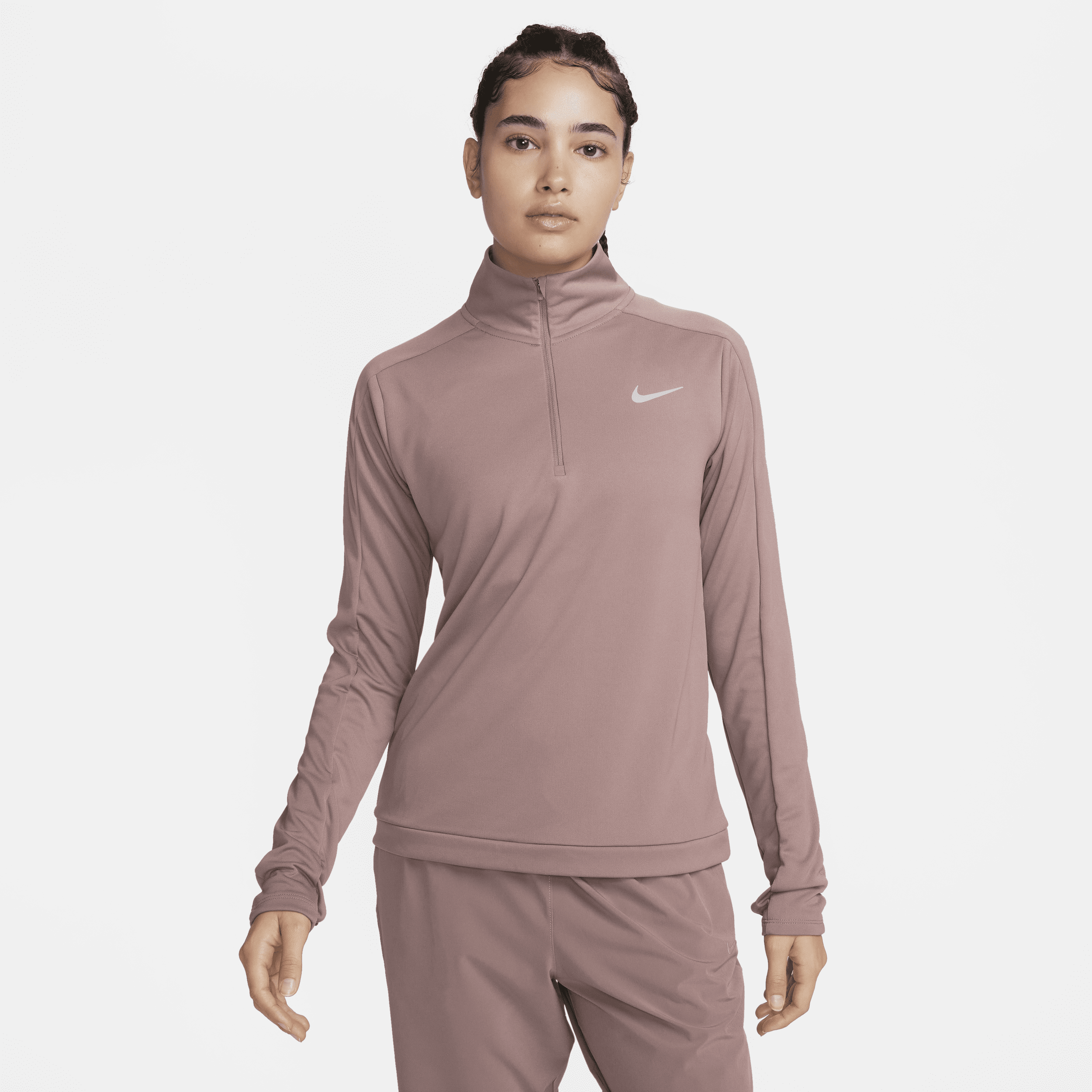 Nike Dri-FIT Pacer-pullover med 1/4 lynlås til kvinder - lilla