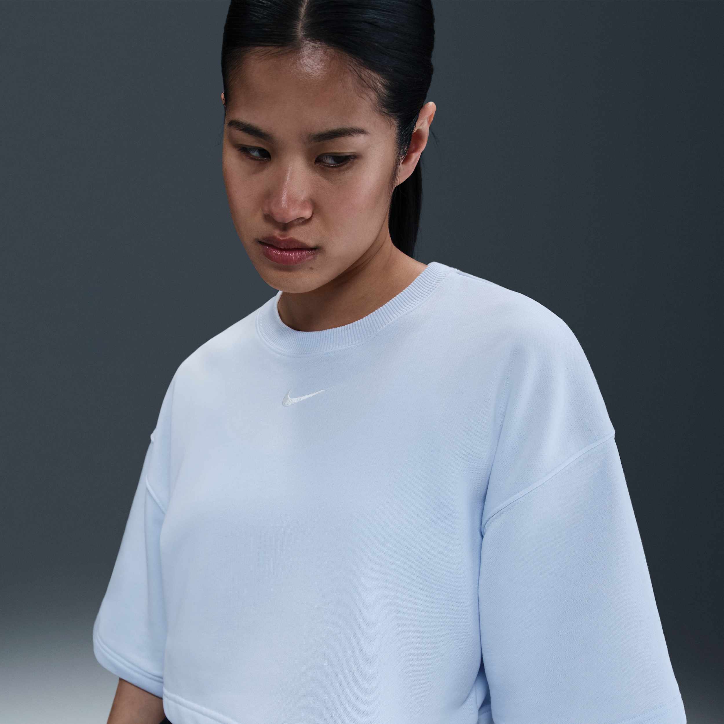 【ナイキ(NIKE)公式ストア】ナイキ スポーツウェア フェニックス フリース ウィメンズ ルーズ ショートスリーブ クロップド フレンチテリー トップ HJ1334-423 ブルー 【ナイキ(NIKE)公式ストア】ナイキ スポーツウェア フェニックス フリース ウィメンズ ルーズ ショートスリーブ クロップド フレンチテリー トップ HJ1334-423 ブルー