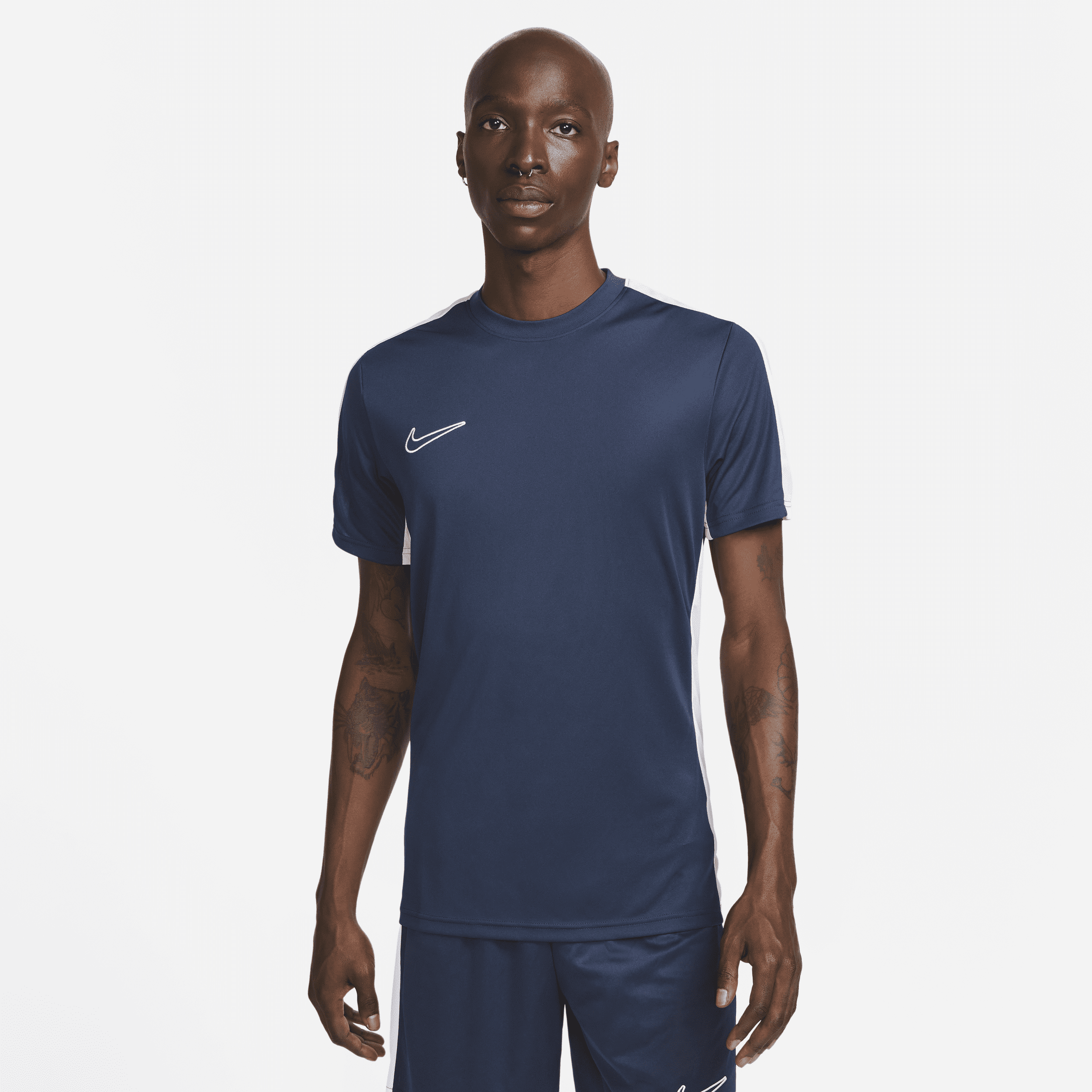 Nike Academy voetbaltop met Dri-FIT en korte mouwen voor heren - Blauw