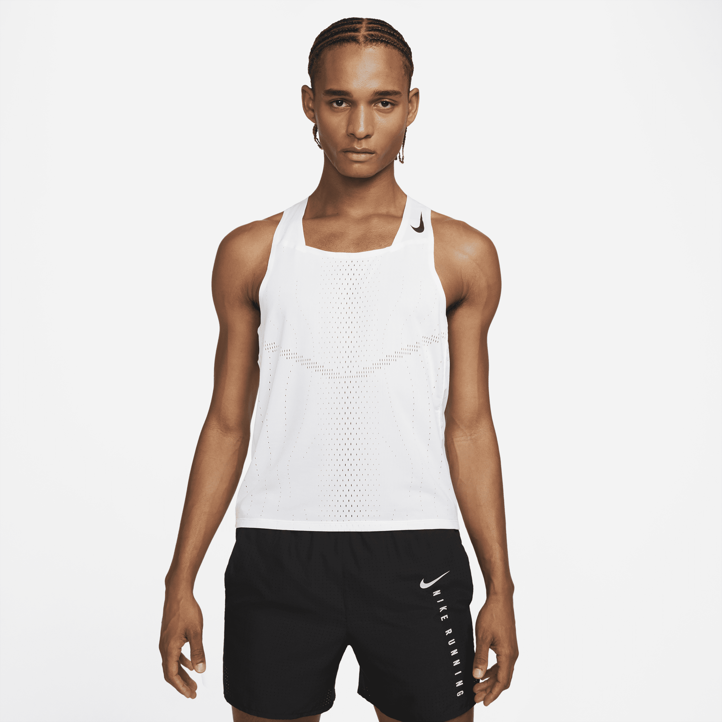 Nike Dri-FIT ADV AeroSwift-løbesinglet til mænd - hvid