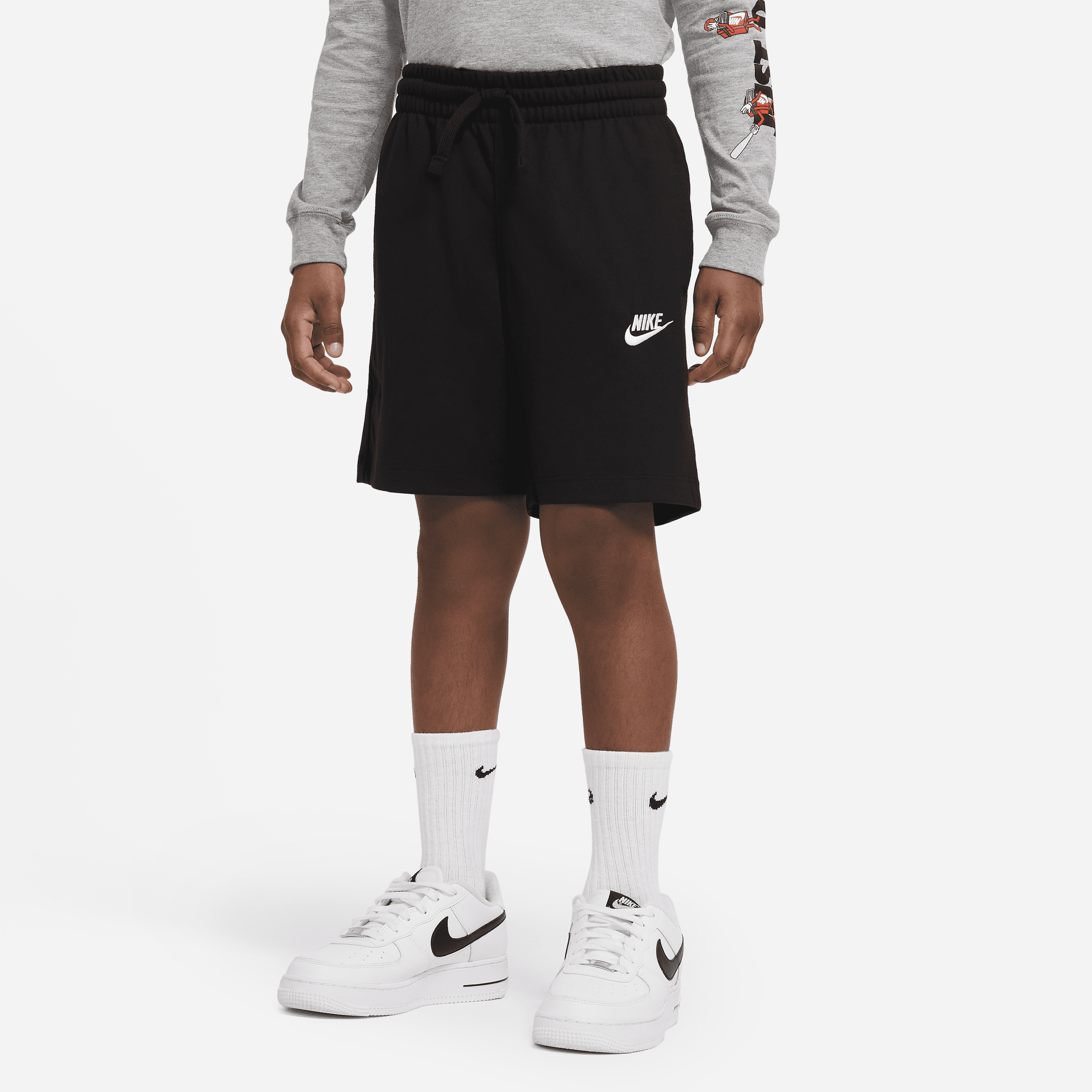 Nike Jersey-shorts til større børn (drenge) - sort