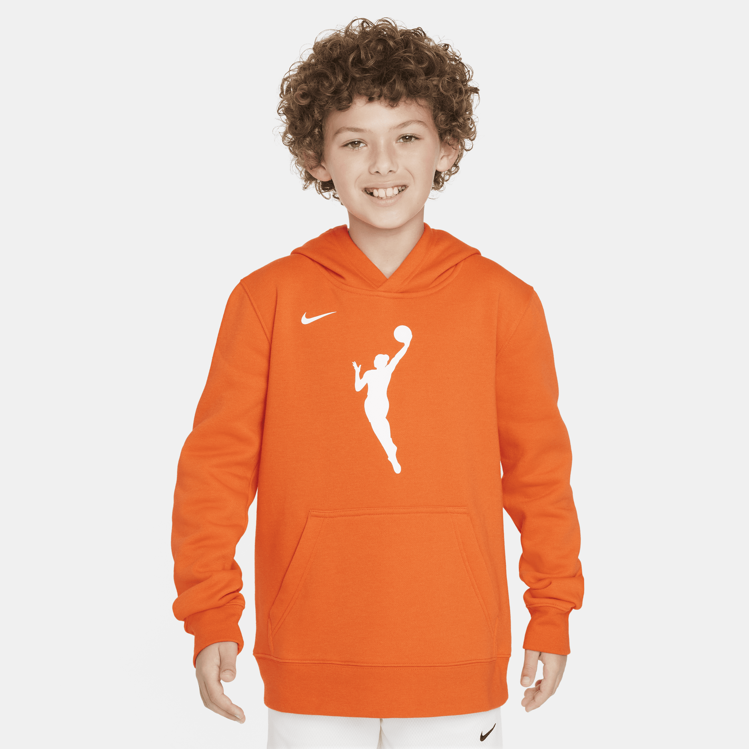 Team 13 Essential Nike WNBA-pullover-hættetrøje til større børn - Orange