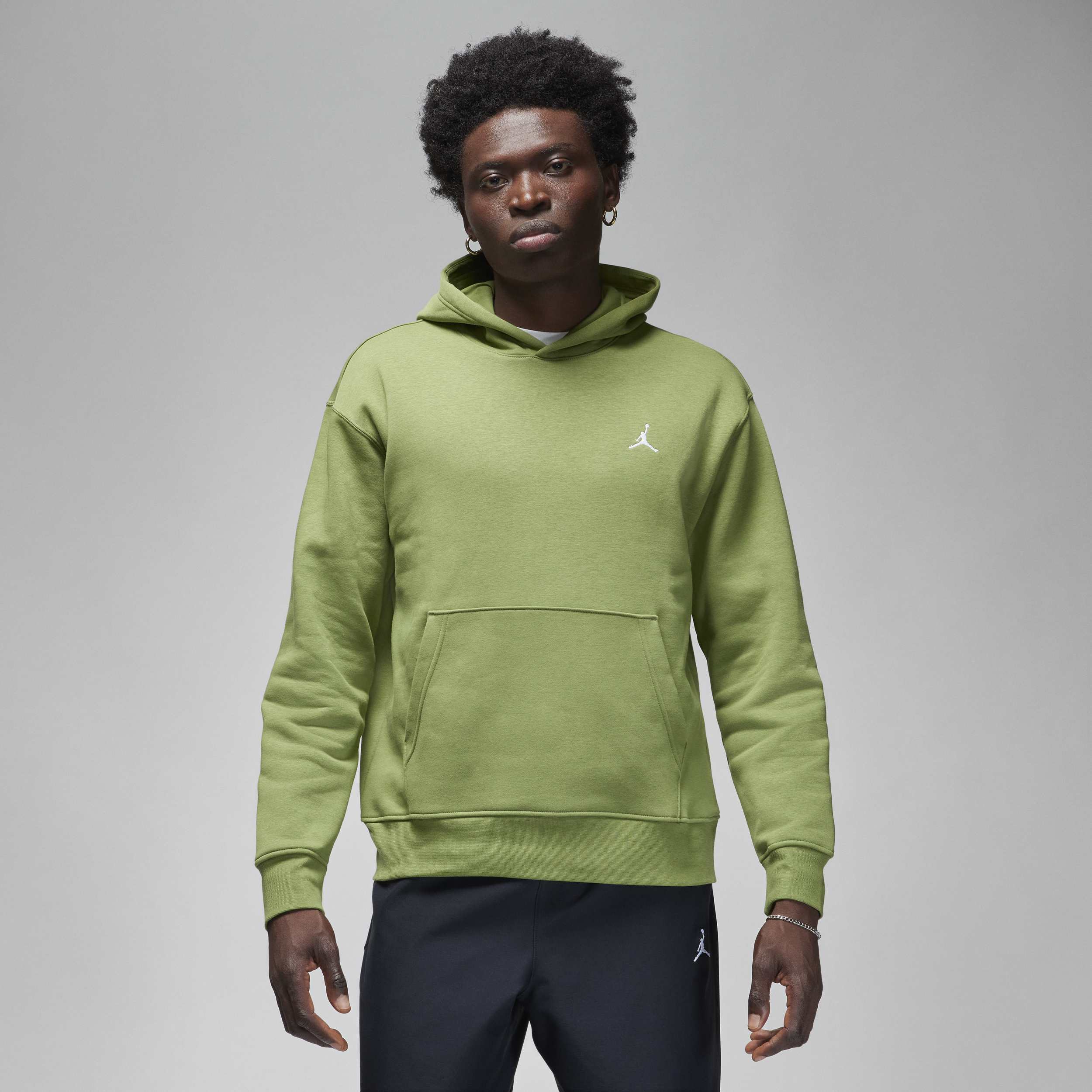 Jordan Brooklyn Fleece-pullover-hættetrøje med print til mænd - grøn