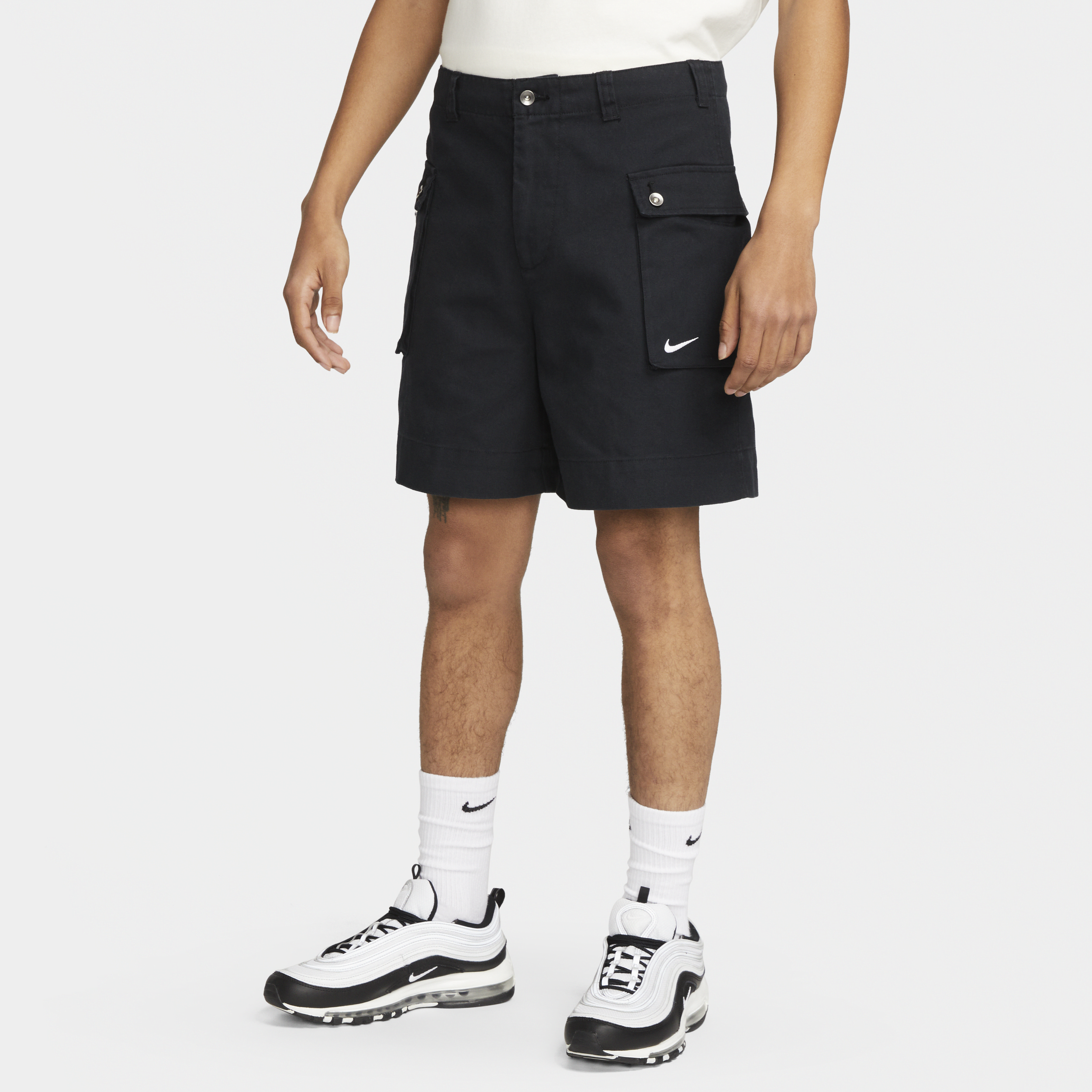 Nike Life Pantalón corto cargo de tejido Woven P44 - Hombre - Negro