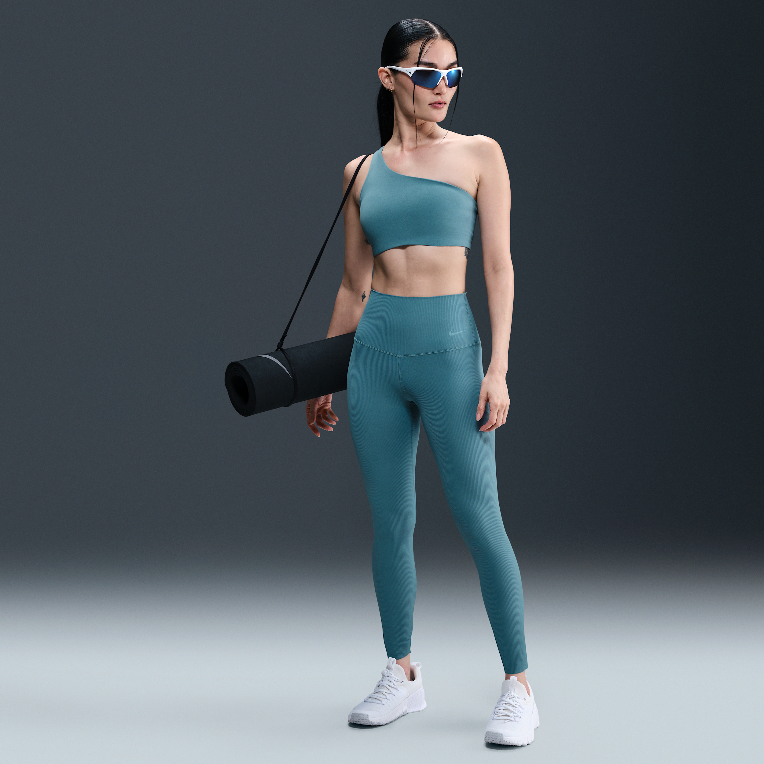 【ナイキ(NIKE)公式ストア】ナイキ ゼンビー リブ ウィメンズ ジェントルサポート ハイウエスト 7/8 レギンス HF1444-006 ブルー 【ナイキ(NIKE)公式ストア】ナイキ ゼンビー リブ ウィメンズ ジェントルサポート ハイウエスト 7/8 レギンス HF1444-006 ブルー