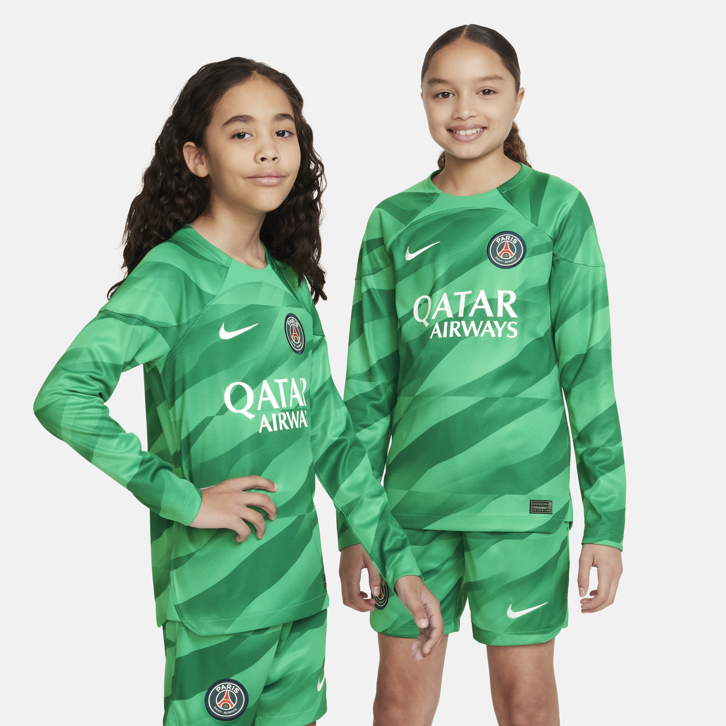 Paris Saint-Germain 2023/24 Stadium Goalkeeper Nike Dri-FIT-fodboldtrøje til større børn - grøn
