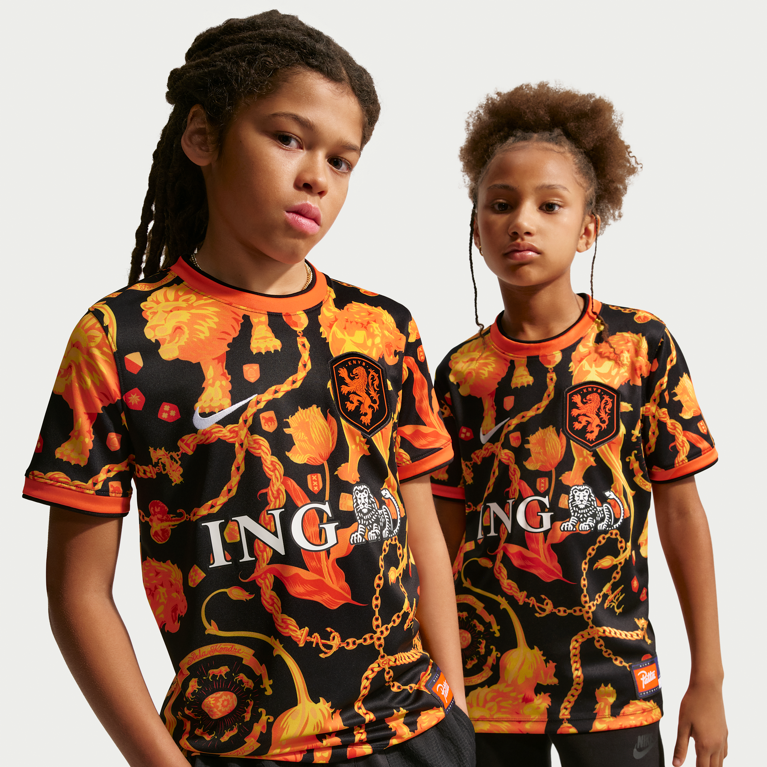 Nike Netherlands x Patta Older Kids' Short-Sleeve Football Top