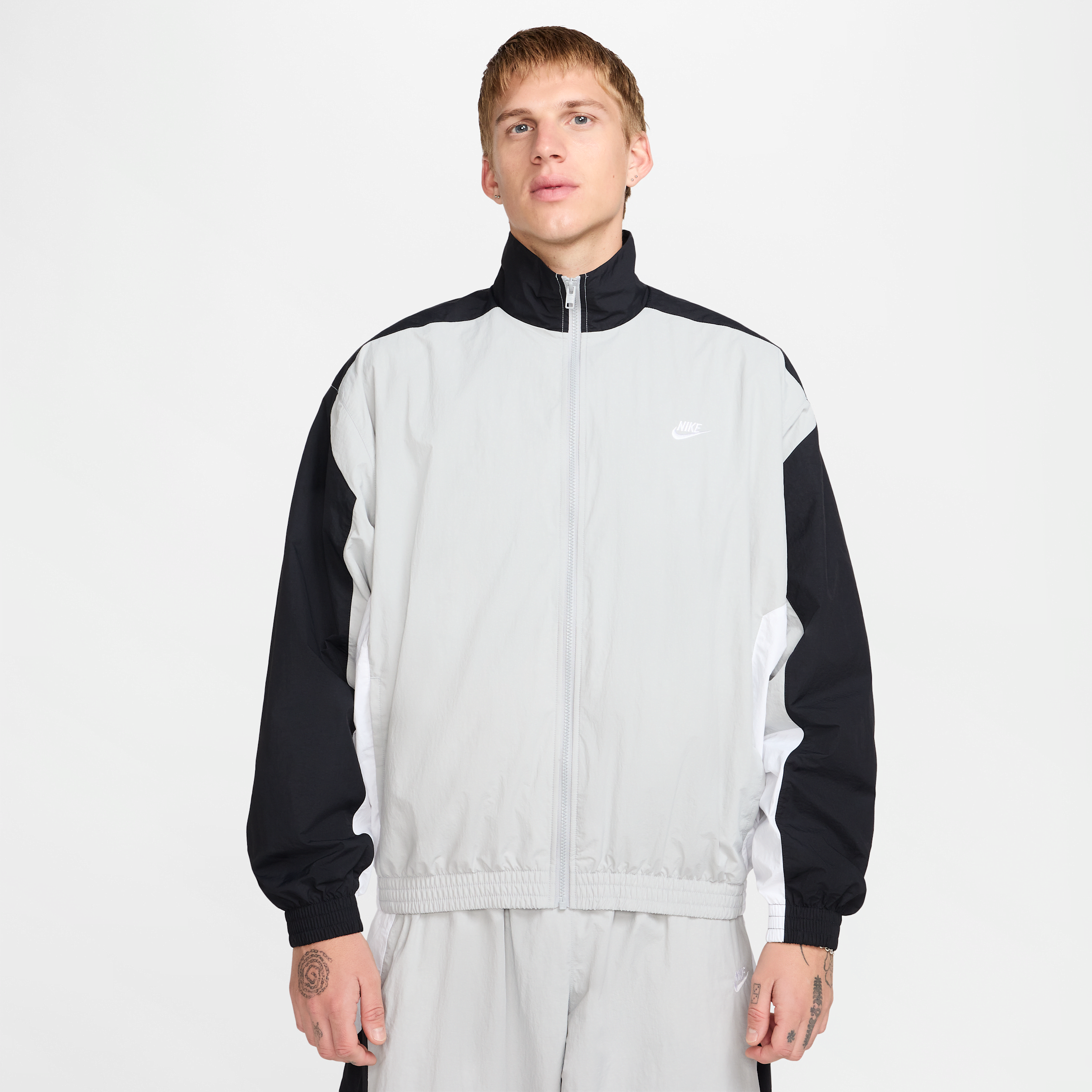 Nike Club Chaqueta deportiva oversize de tejido Woven - Hombre - Gris