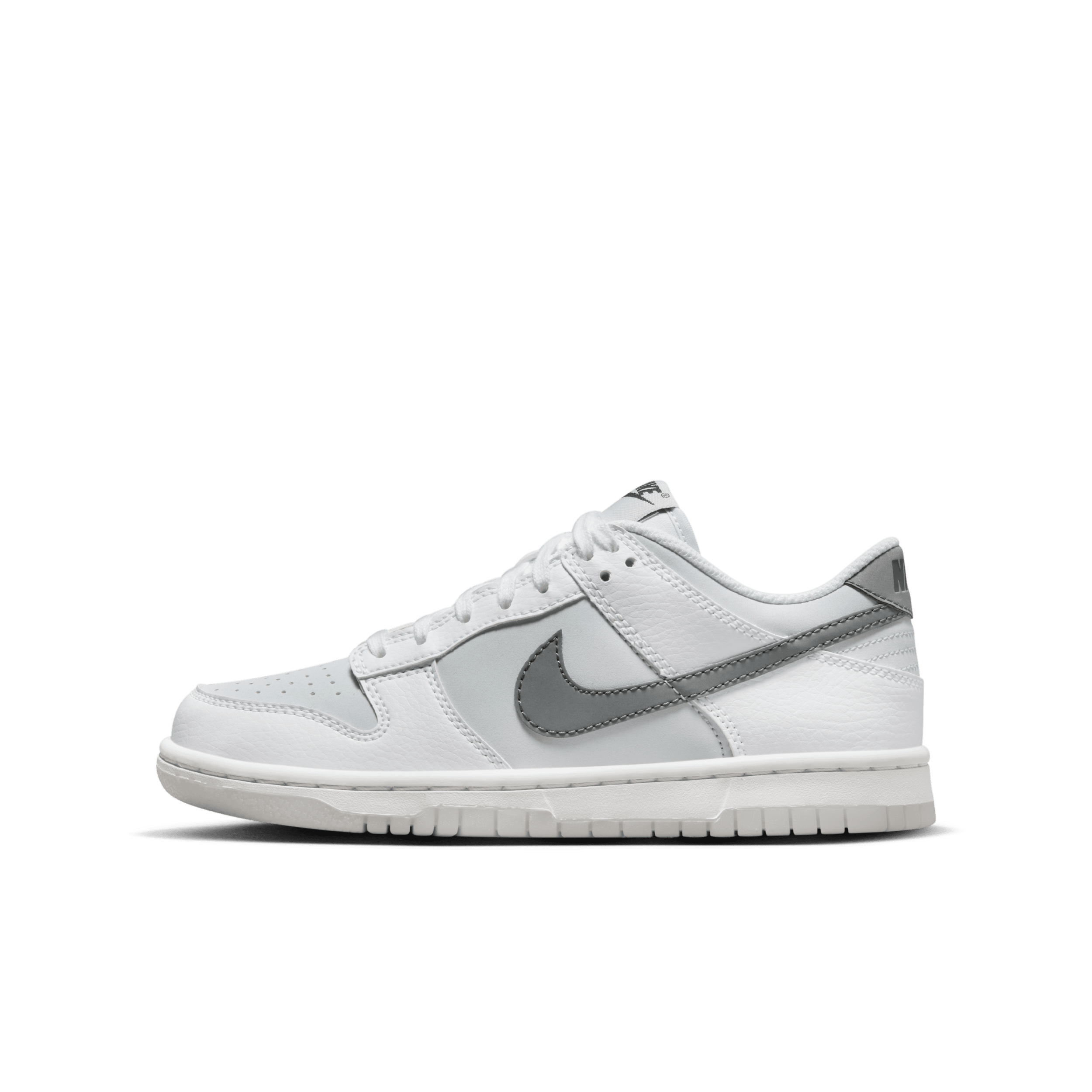 Nike Dunk Low-sko til større børn - hvid