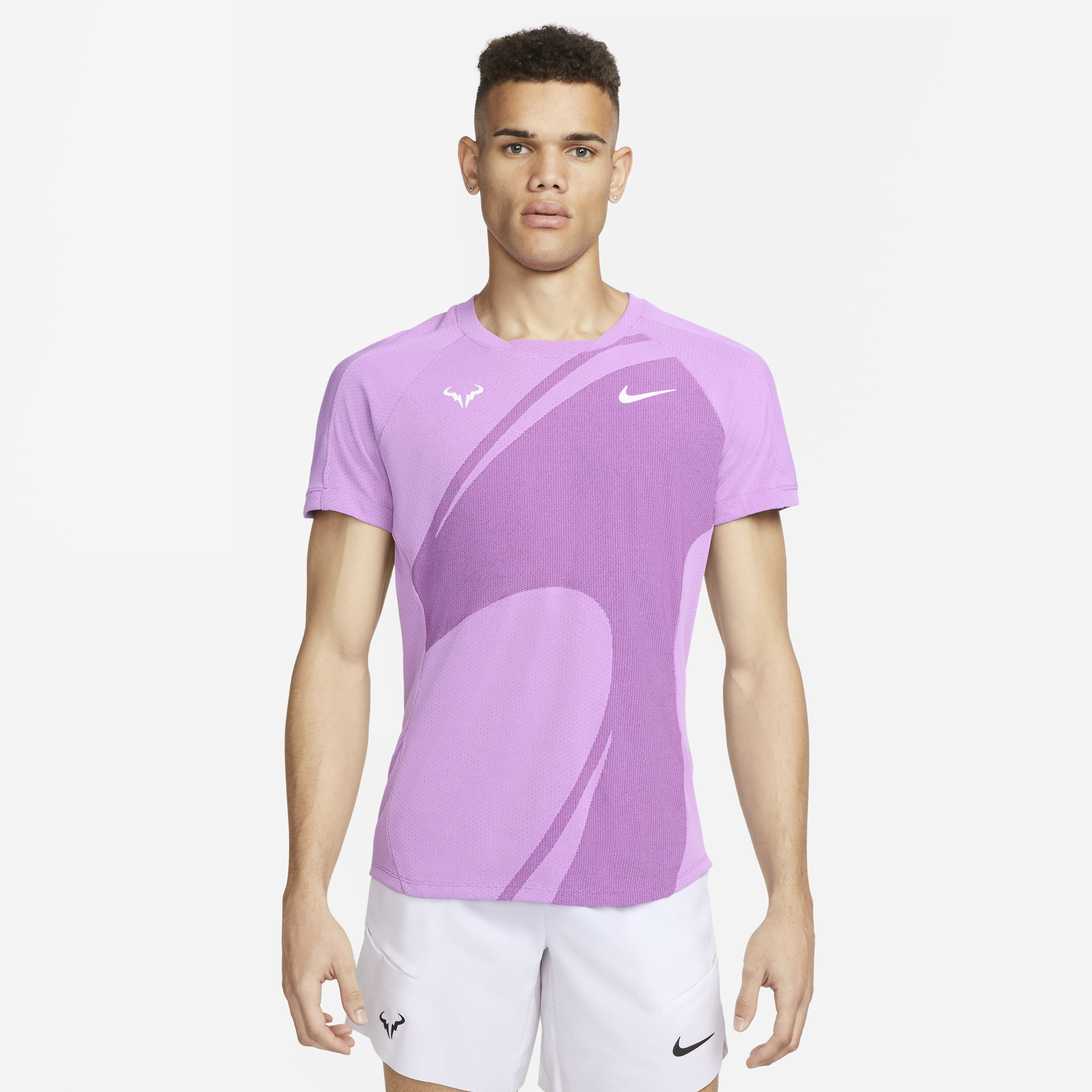 Kortærmet Rafa Nike Dri-FIT ADV-tennisoverdel til mænd - lilla