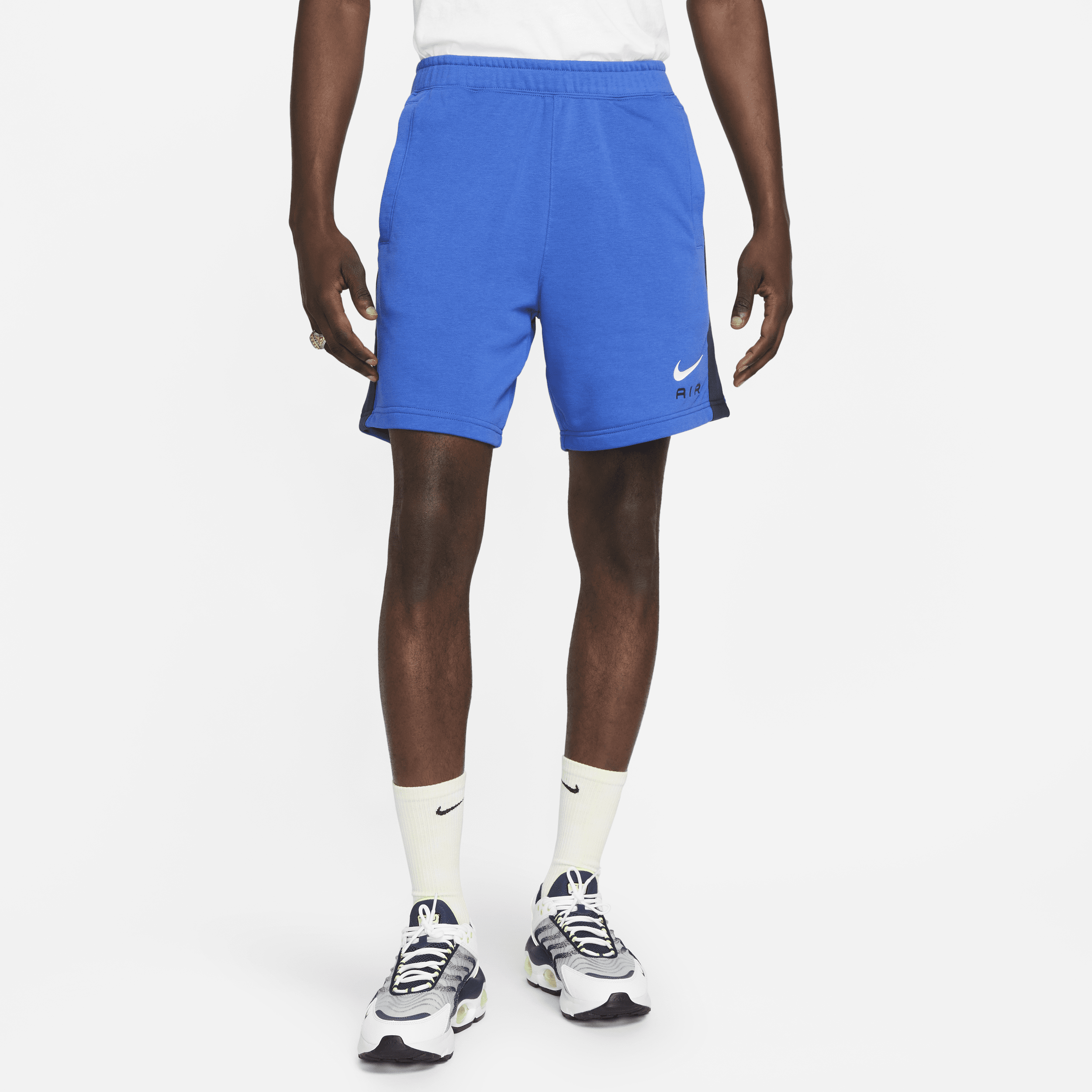 Nike Air-shorts i french terry til mænd - blå