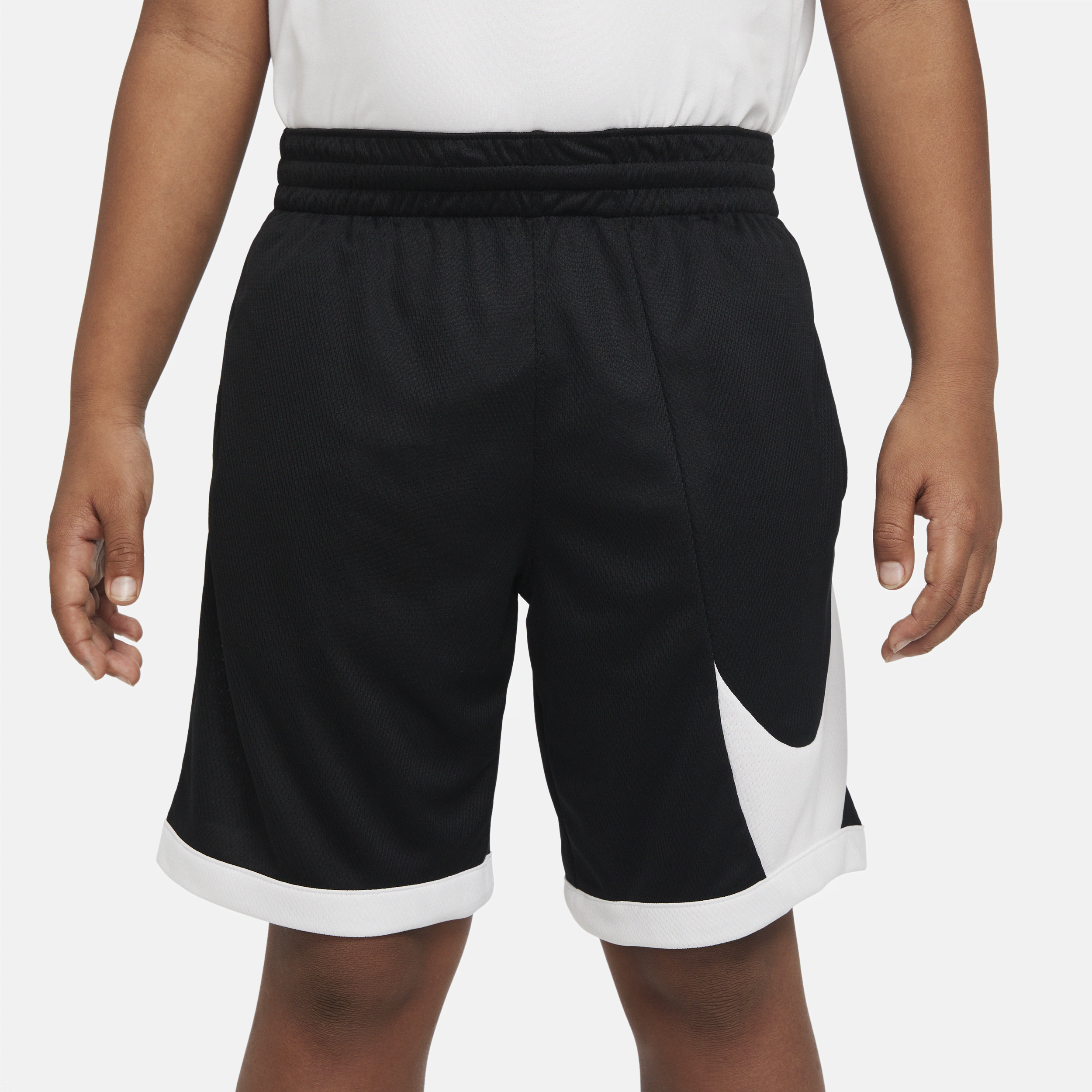 Nike Dri-FIT-basketballshorts til større børn (drenge) - sort