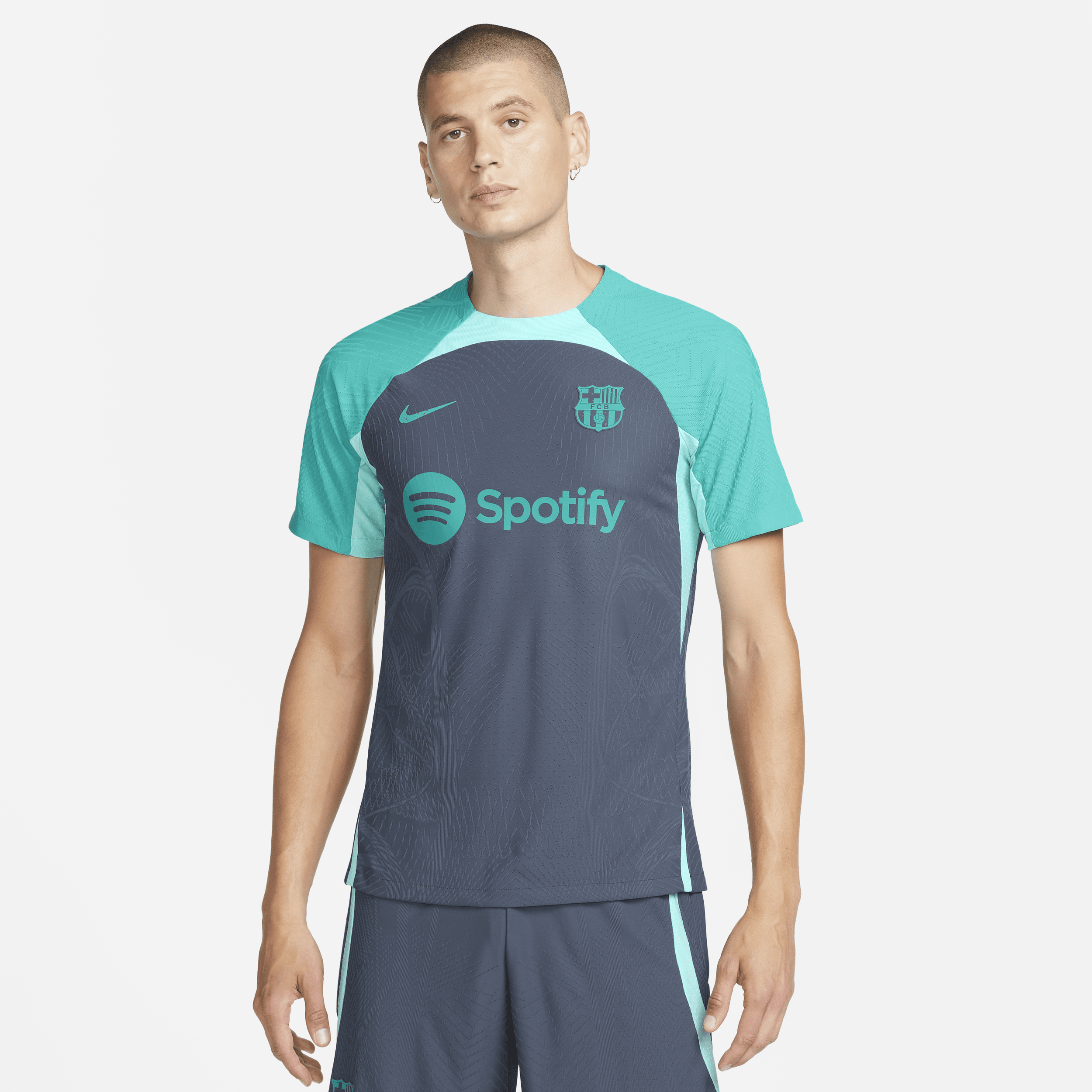 FC Barcelona Strike Elite Camiseta de fútbol de manga corta de tejido Knit Nike Dri-FIT ADV - Hombre - Azul
