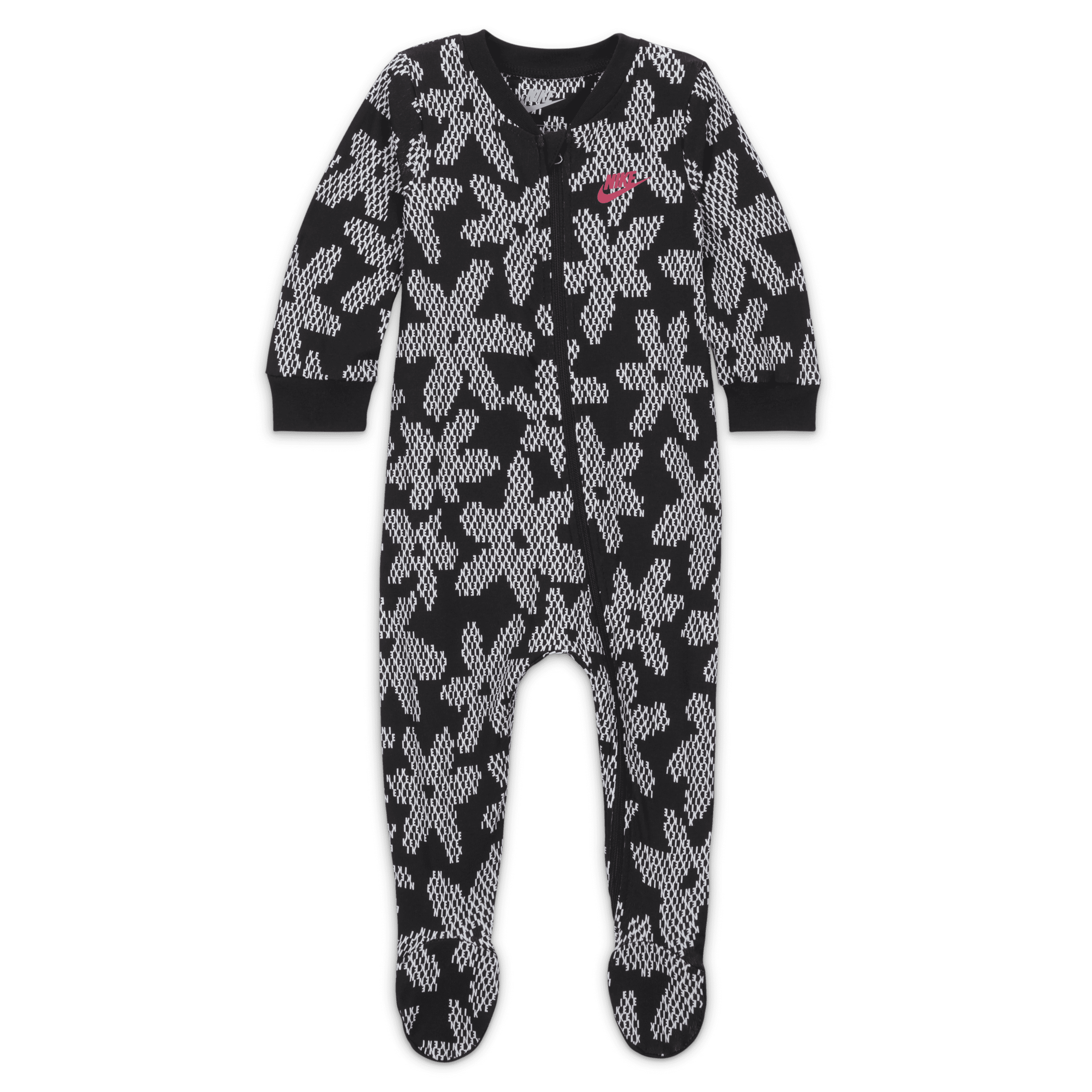 Nike Coverall met voetjes voor baby's (0-9 maanden) - Zwart