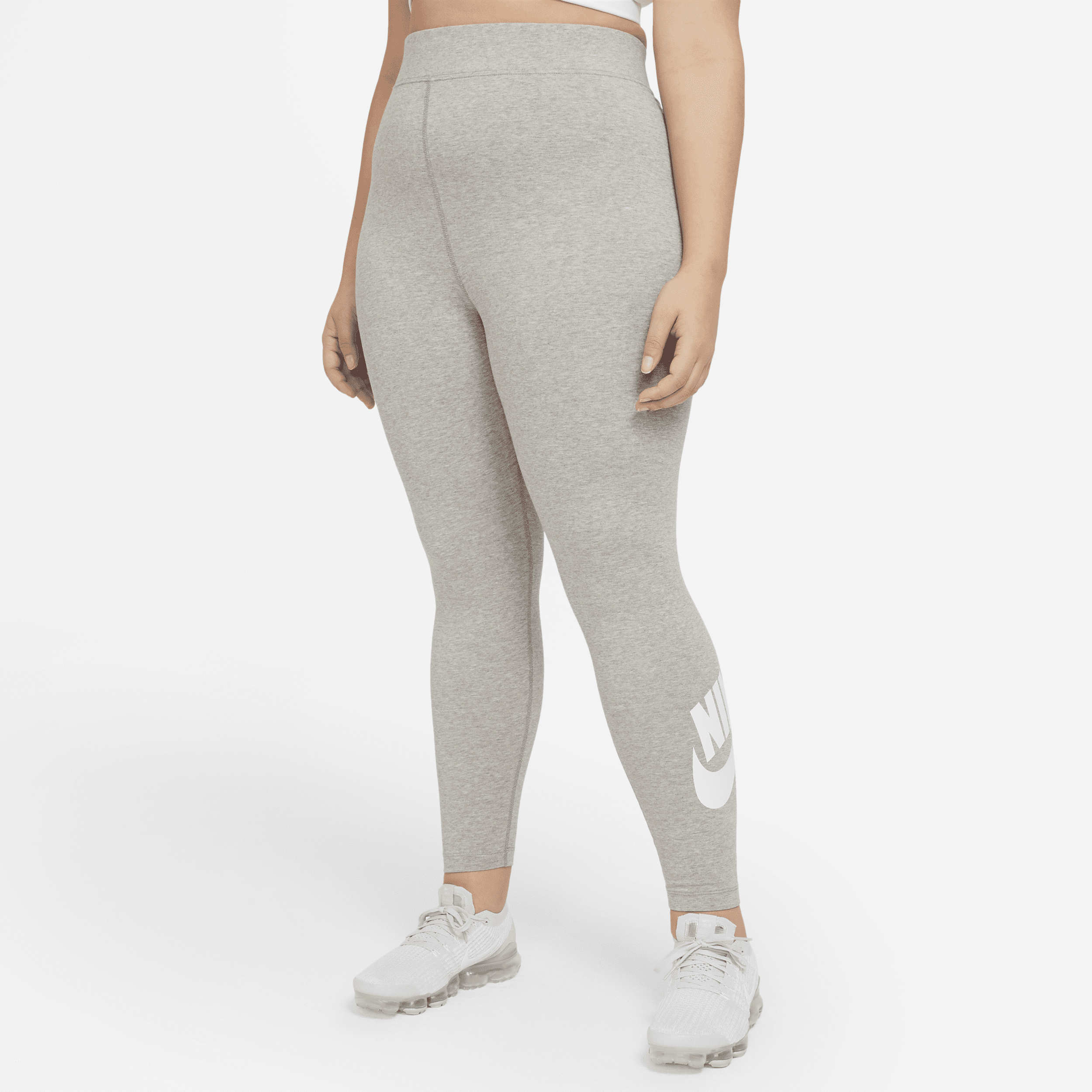 Nike Sportswear Essential-leggings med høj talje til kvinder (plus size) - grå