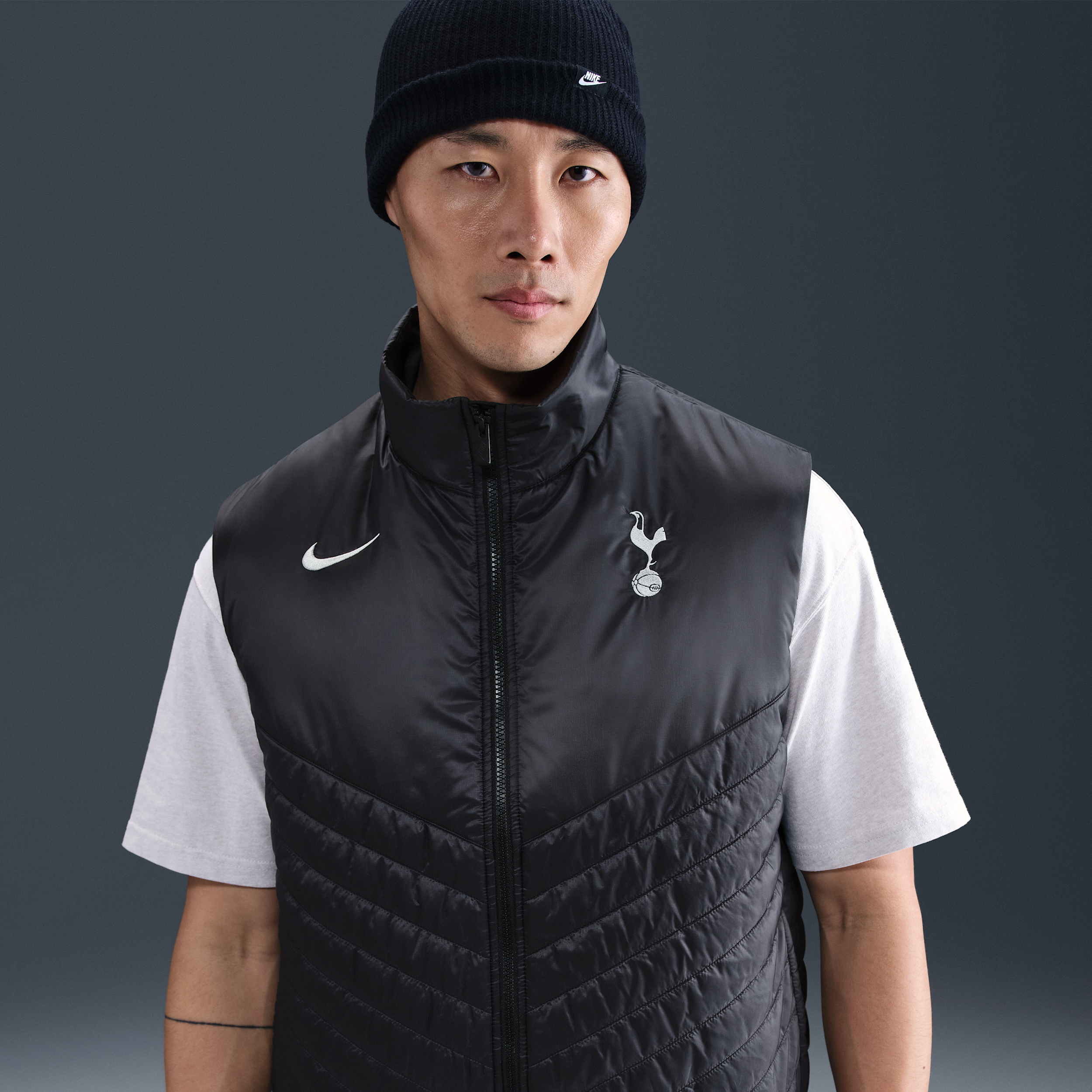Piumino smanicato da calcio Nike Therma-FIT Tottenham Hotspur Windrunner – Uomo - Nero