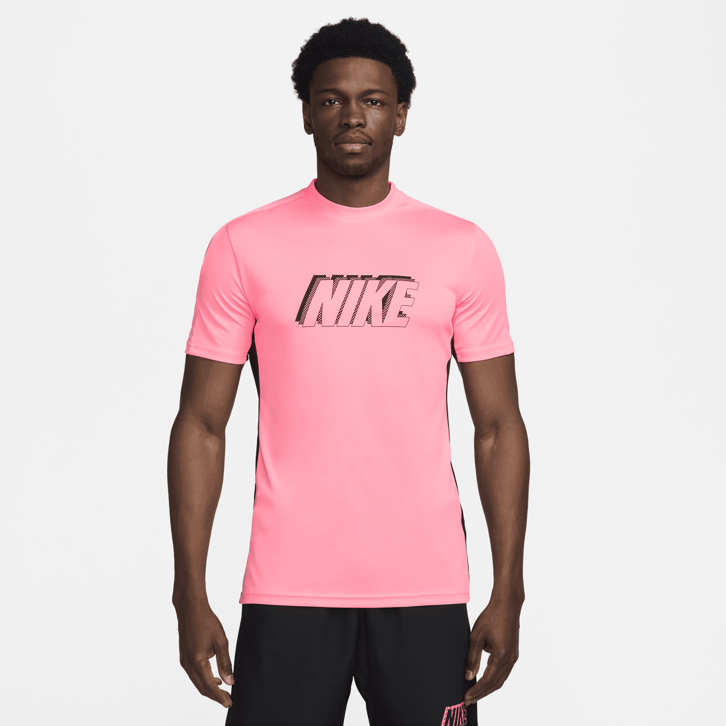 Kortærmet Nike Academy Dri-FIT-fodboldtrøje til mænd - Pink