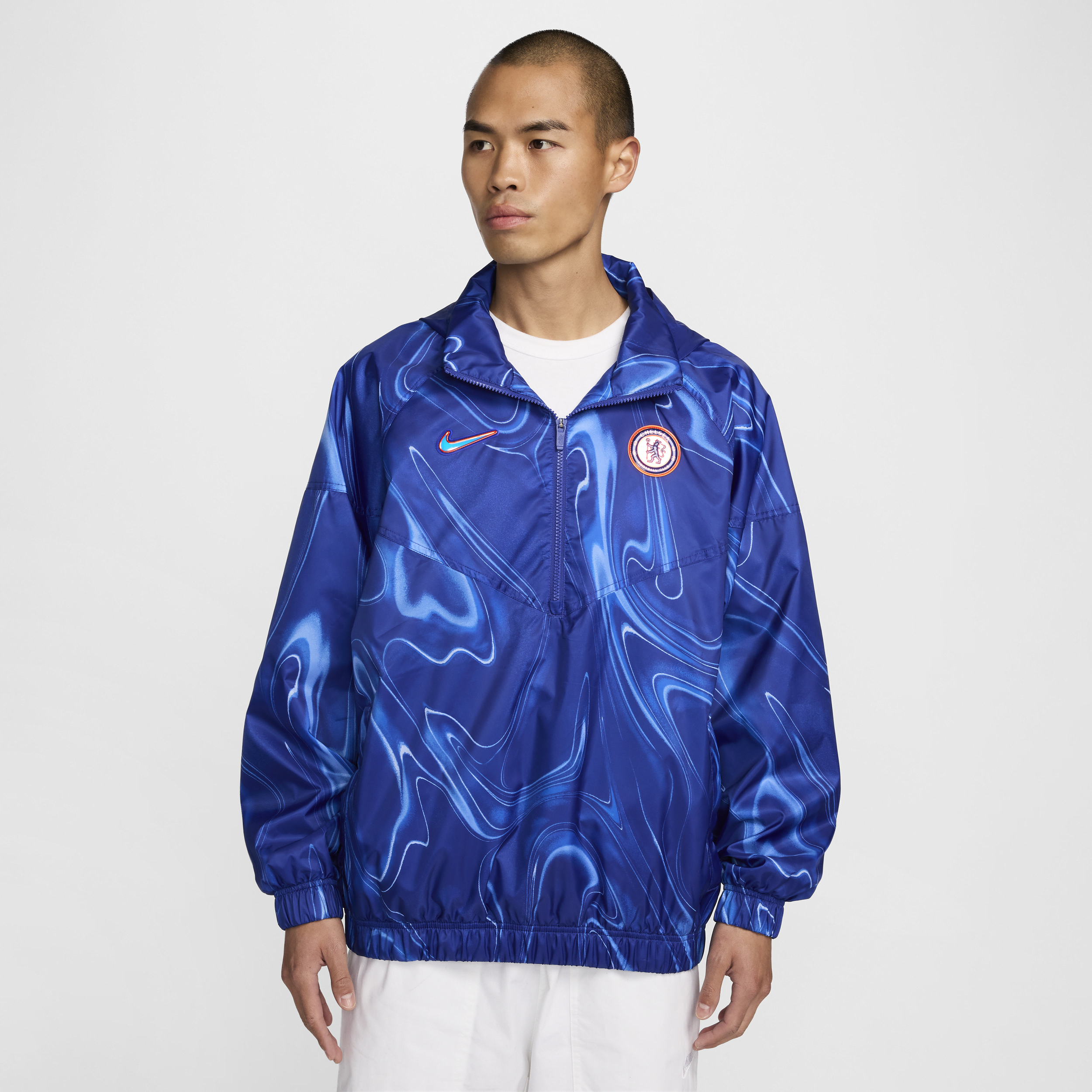 Chelsea Nike Anorak Jacket - Blue | FZ4172-495 | FOOTY.COM