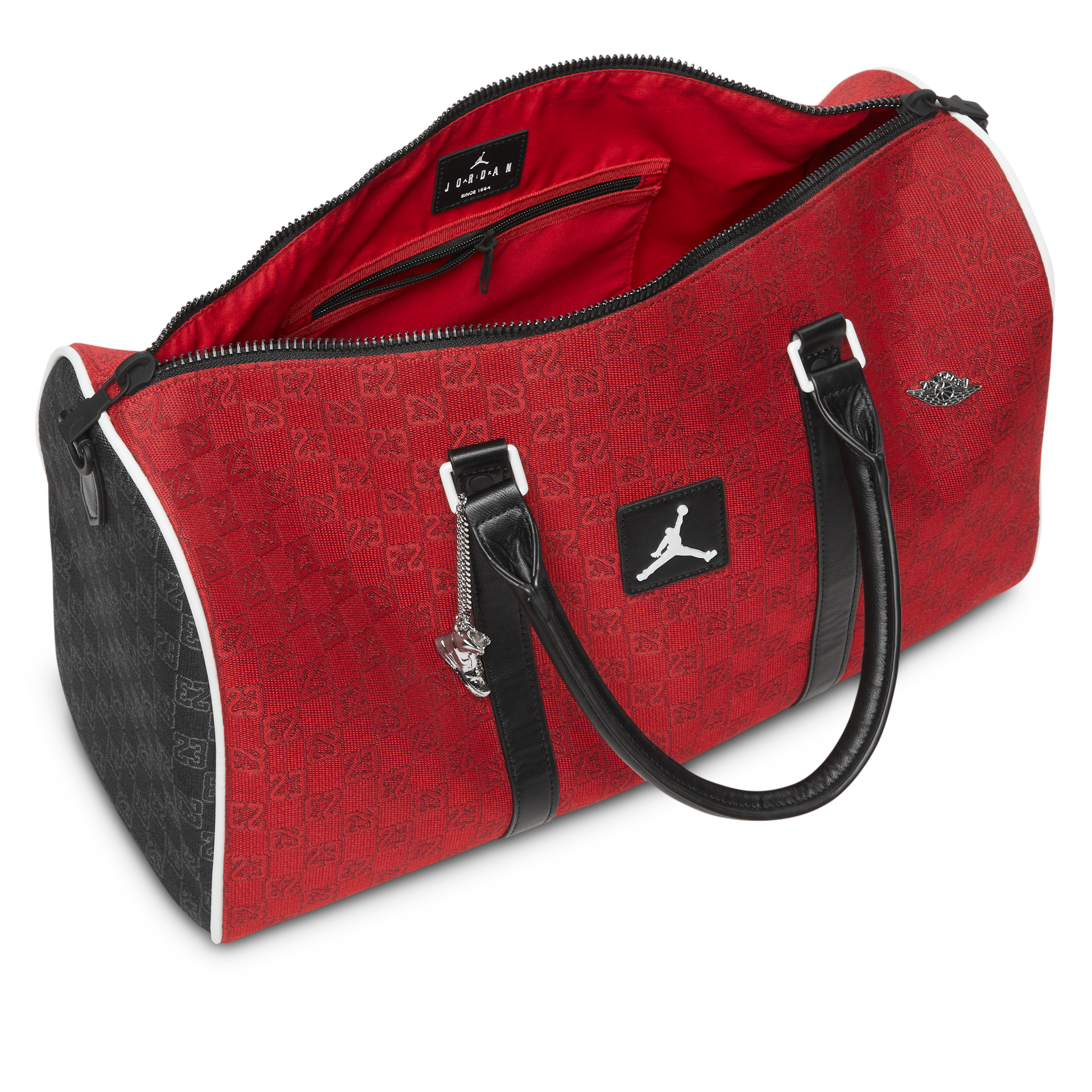 にゃぎ Nike Jordan Monogram Duffle Bag Nike Jordan Monogram Duffle (25L) Duffle Bag - Red | FJ6787-636
