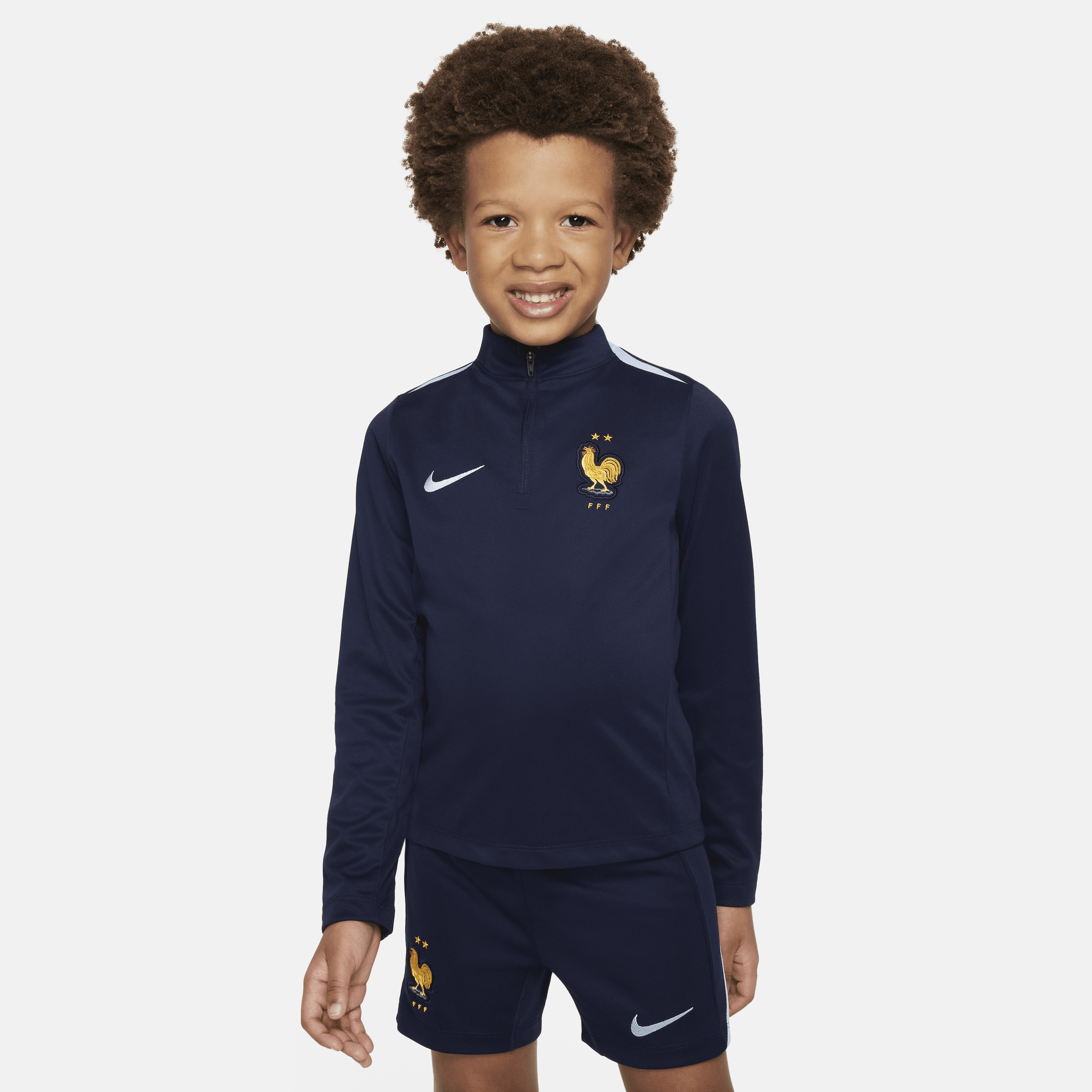 FFF Academy Pro Nike Dri-FIT-fodboldtræningstrøje til mindre børn - blå