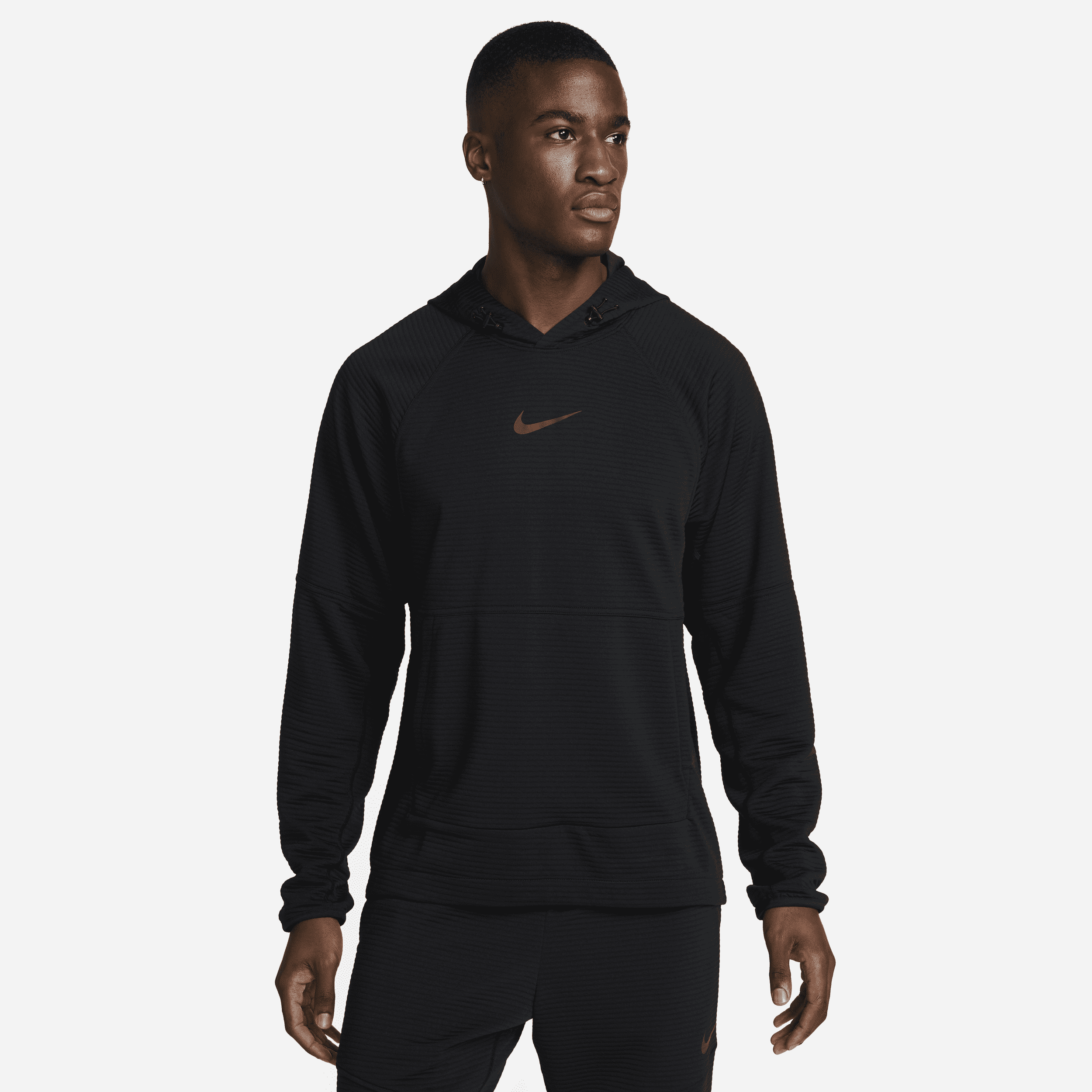 Nike Dri-FIT fitnesstrui van fleece voor heren - Zwart