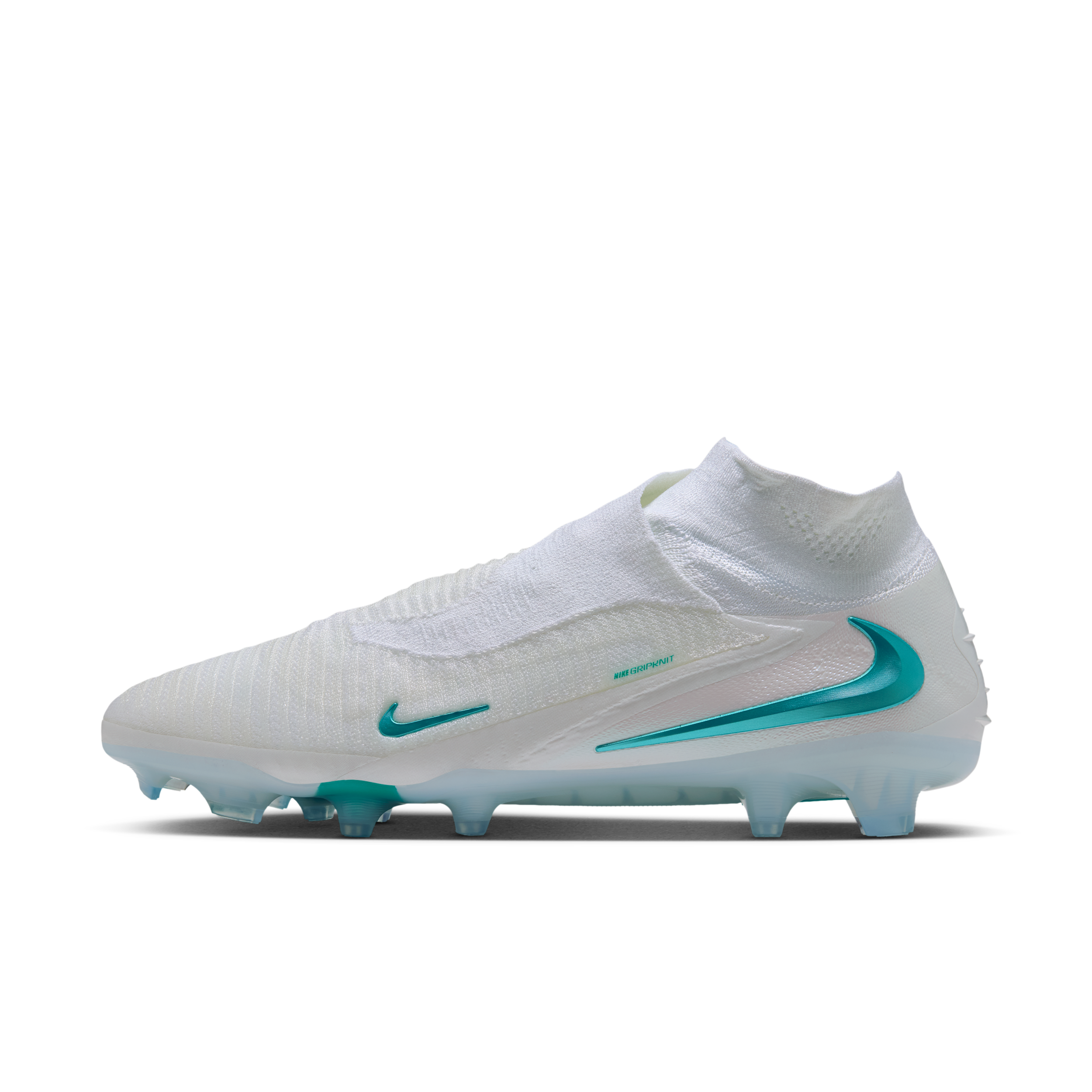 Crampons de foot pour terrain sec Nike Phantom 6 High Elite - Blanc