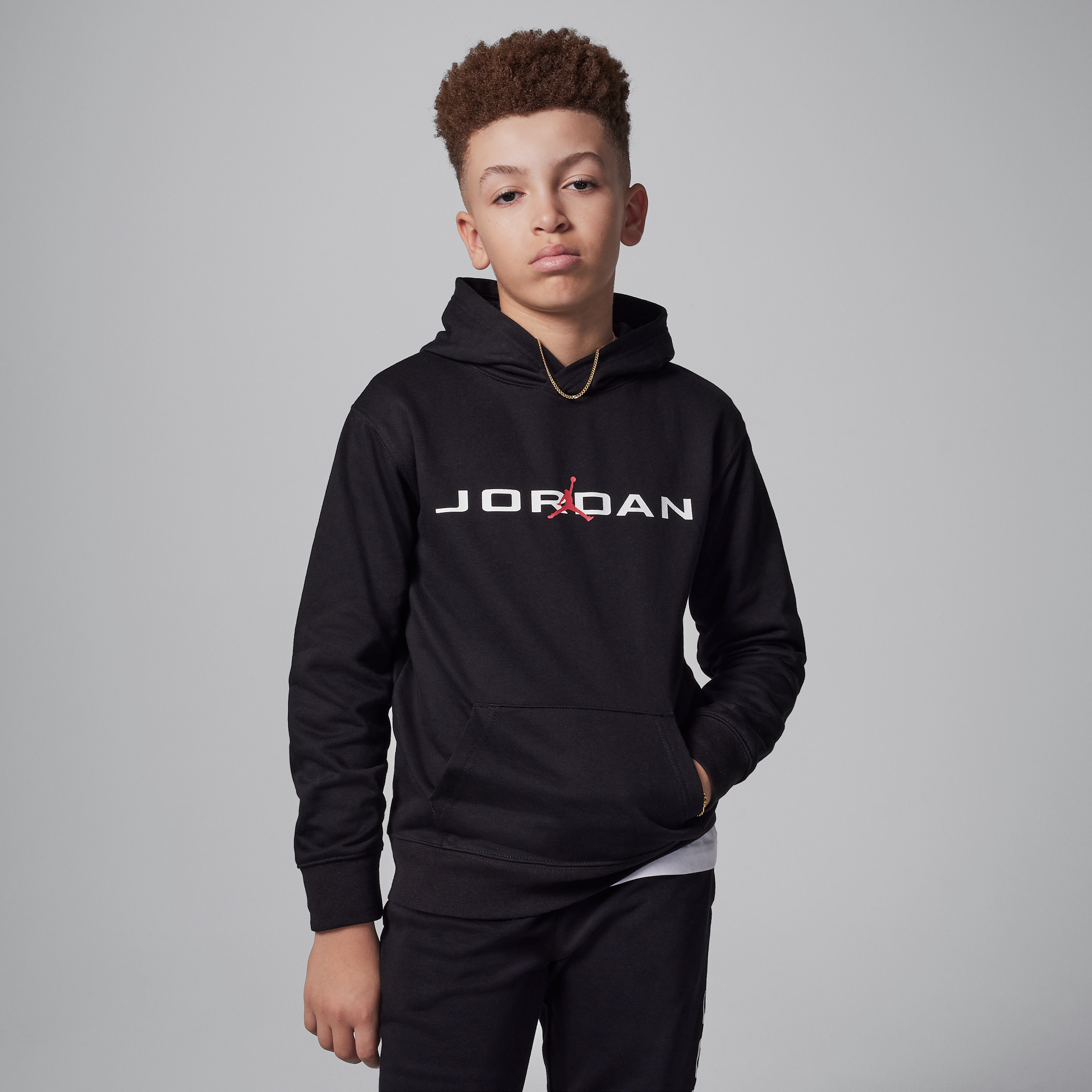 【ナイキ(NIKE)公式ストア】ジョーダン ジュニア ベースライン フレンチ テリー プルオーバー パーカー IF3734-010 ブラック 【ナイキ(NIKE)公式ストア】ジョーダン ジュニア ベースライン フレンチ テリー プルオーバー パーカー IF3734-010 ブラック