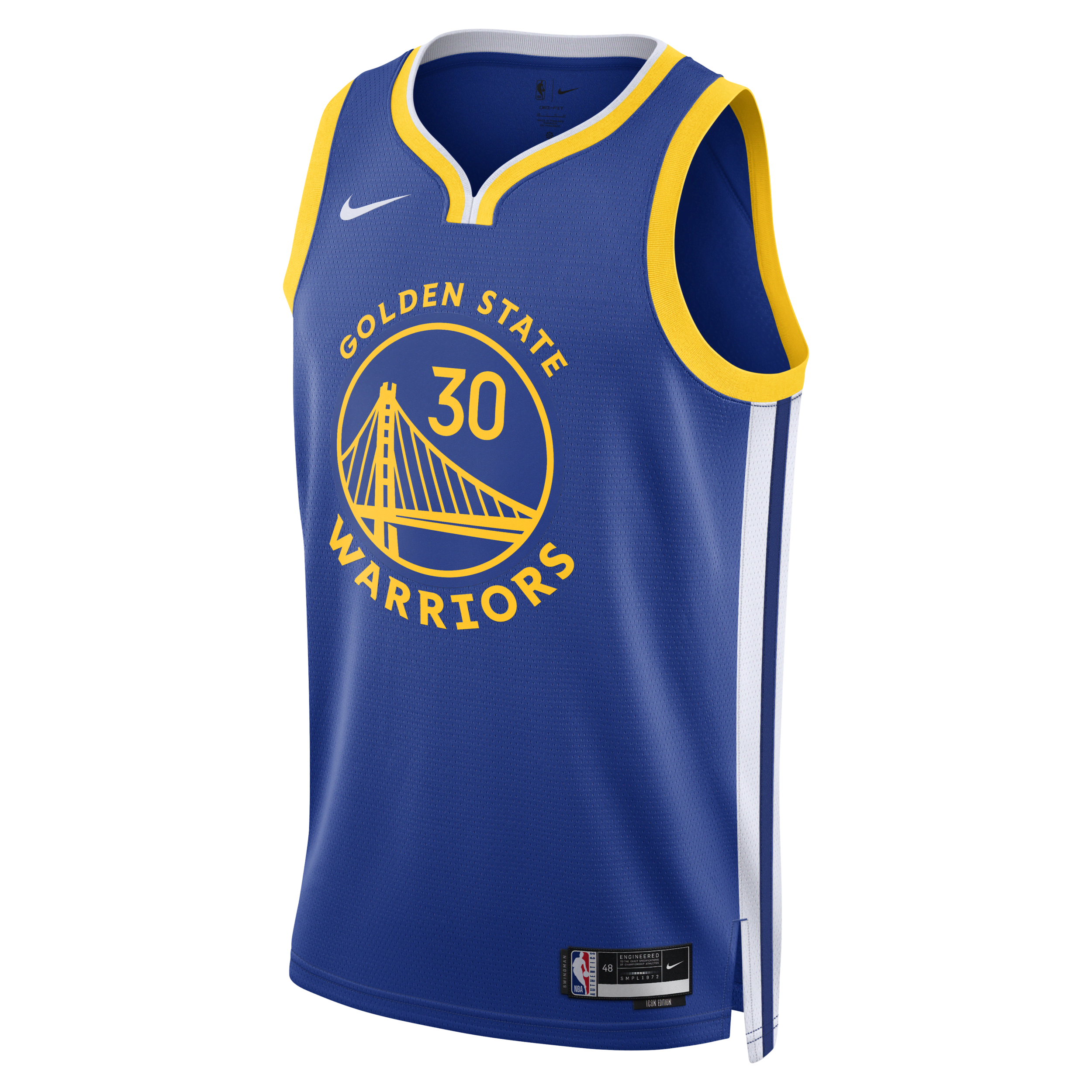 Golden State Warriors Icon Edition 2022/23 Nike Dri-FIT NBA Swingman-trøje til mænd - blå