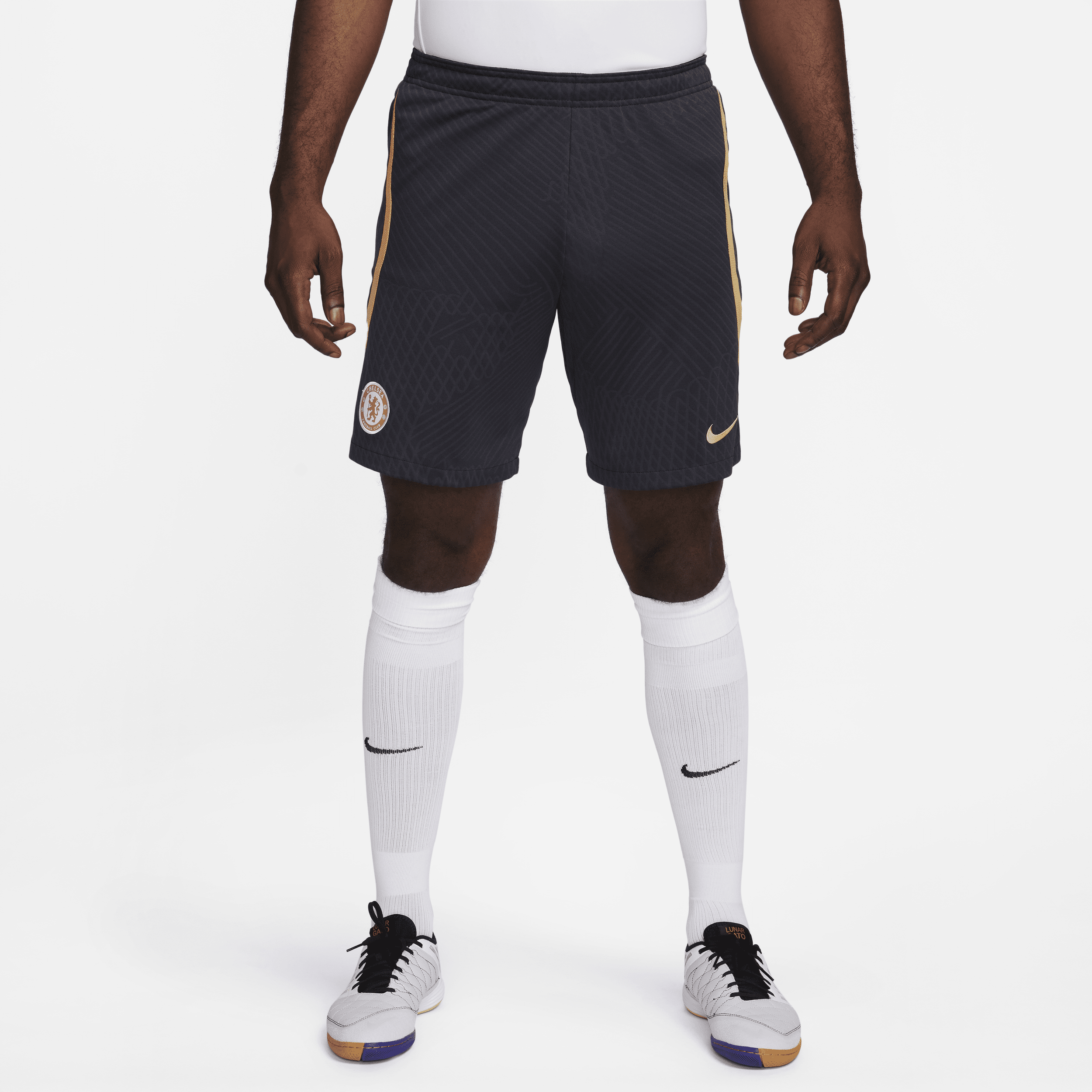 Chelsea FC Strike Pantalón corto de fútbol de tejido Knit Nike Dri-FIT - Hombre - Azul
