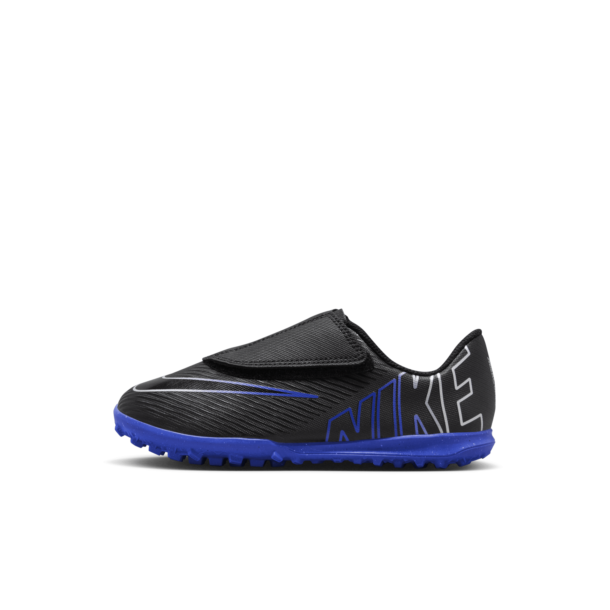 Nike Jr. Mercurial Vapor 15 Club low-top voetbalschoen voor kleuters (turf) - Zwart
