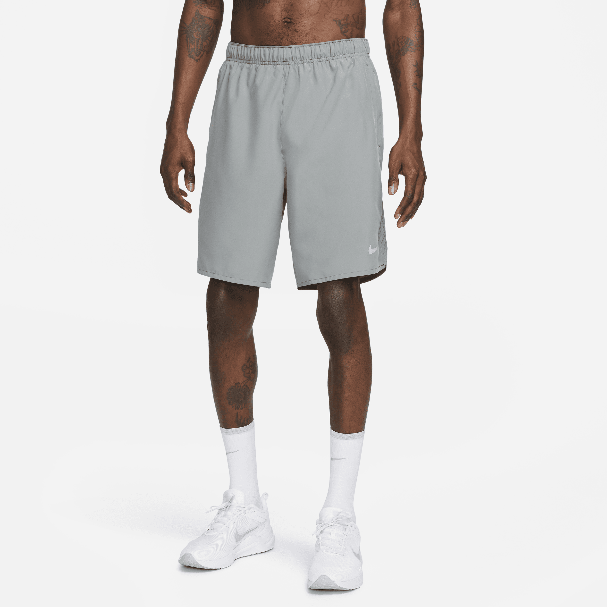 Alsidige Nike Challenger Dri-FIT-shorts (23 cm) uden for til mænd - grå