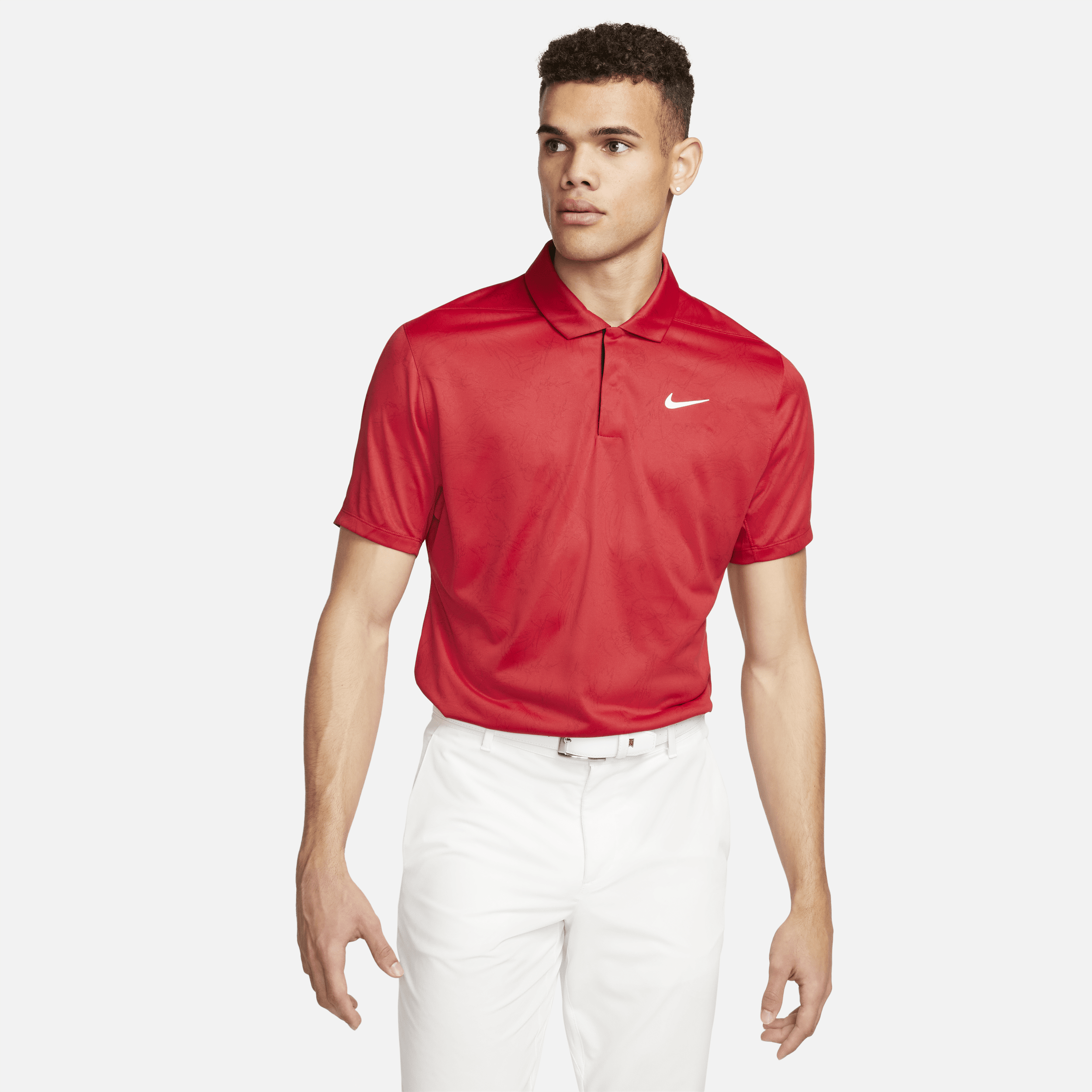 Tiger Woods Nike Dri-FIT ADV-golfpolo til mænd - rød