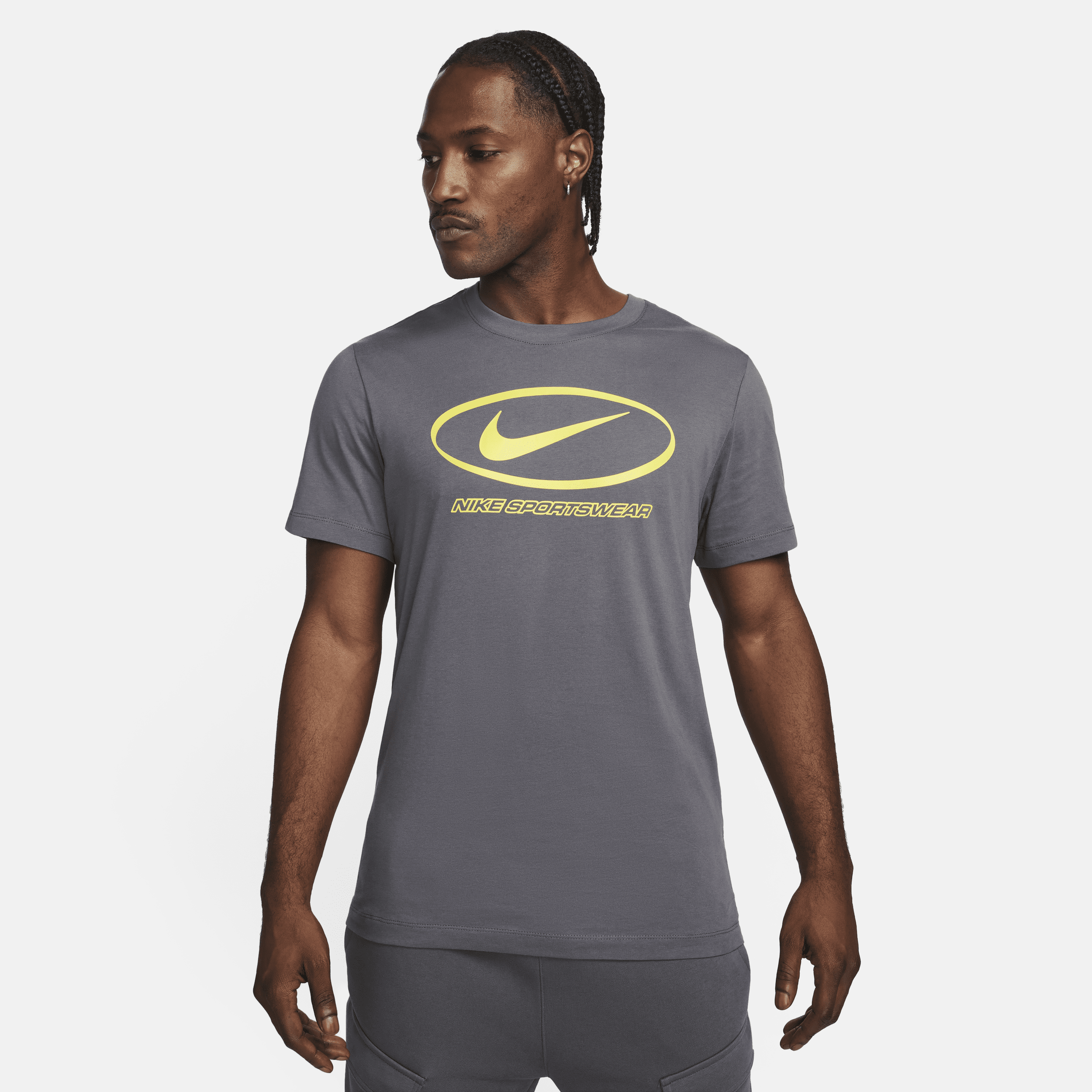 Nike Sportswear-T-shirt med grafik til mænd - grå
