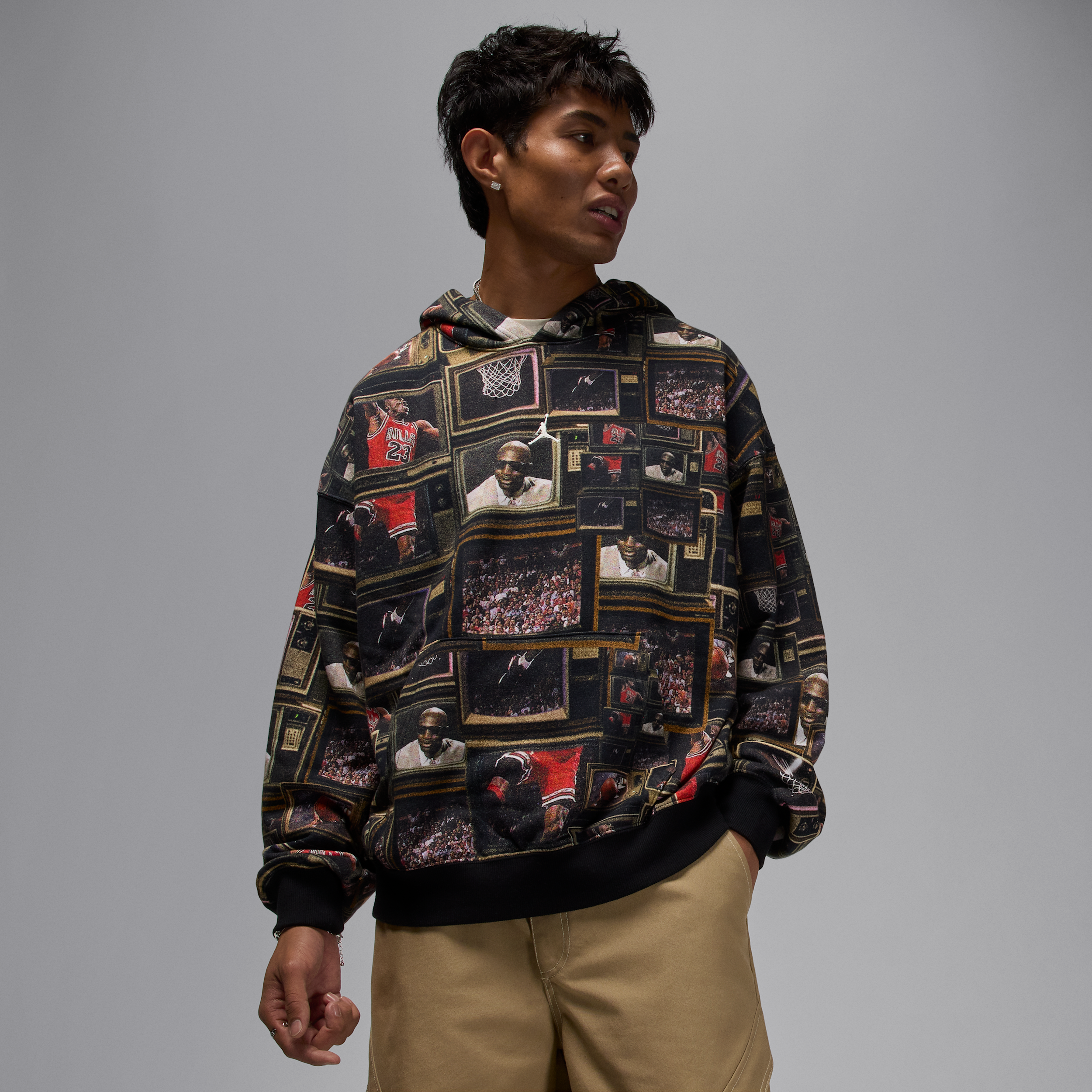【ナイキ(NIKE)公式ストア】ジョーダン ブルックリン フリース メンズ プリント プルオーバー パーカー HV0552-010 ブラック 【ナイキ(NIKE)公式ストア】ジョーダン ブルックリン フリース メンズ プリント プルオーバー パーカー HV0552-010 ブラック