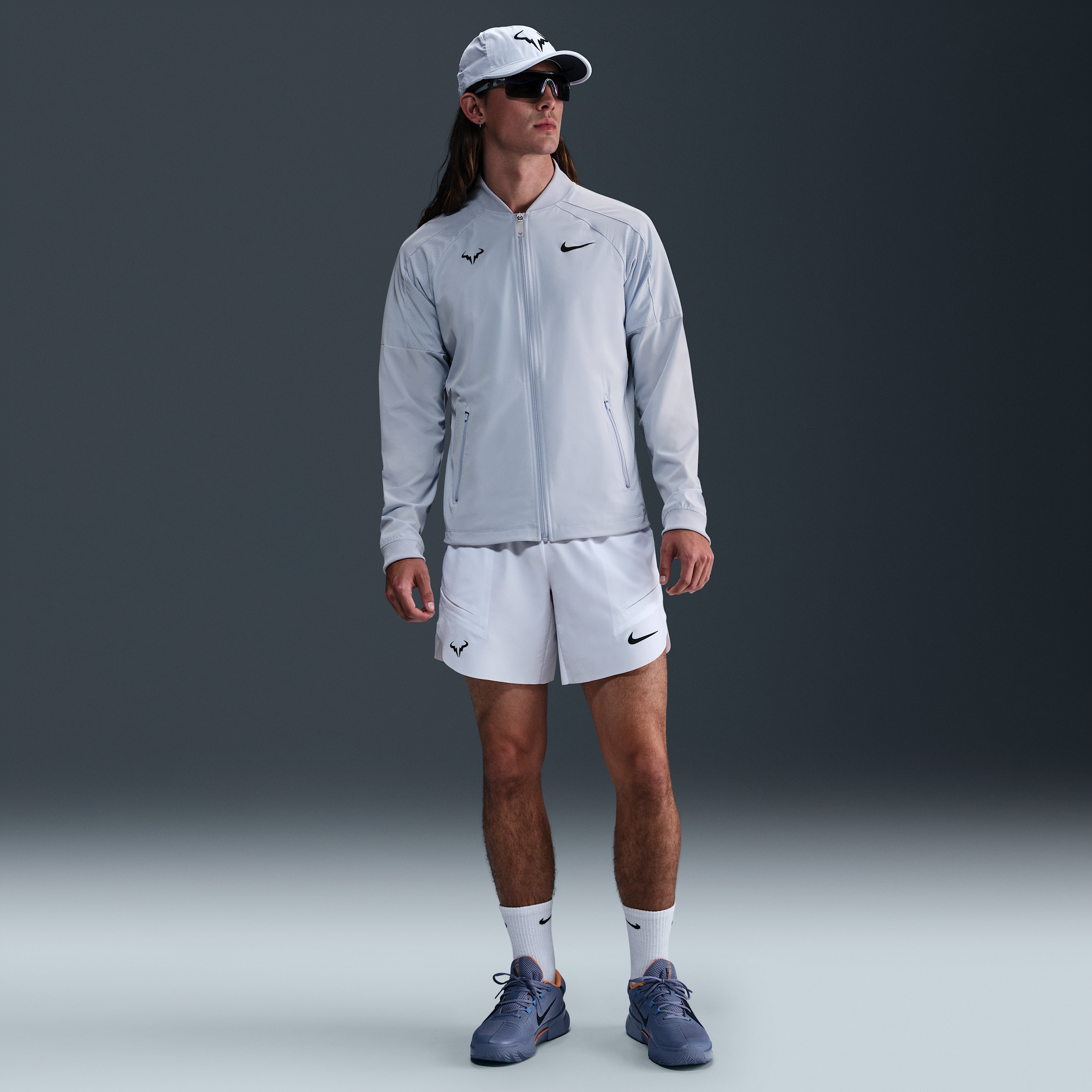 Nike Dri-FIT Rafa Men's Tennis Jacket - Grey - Polyester/Elastane