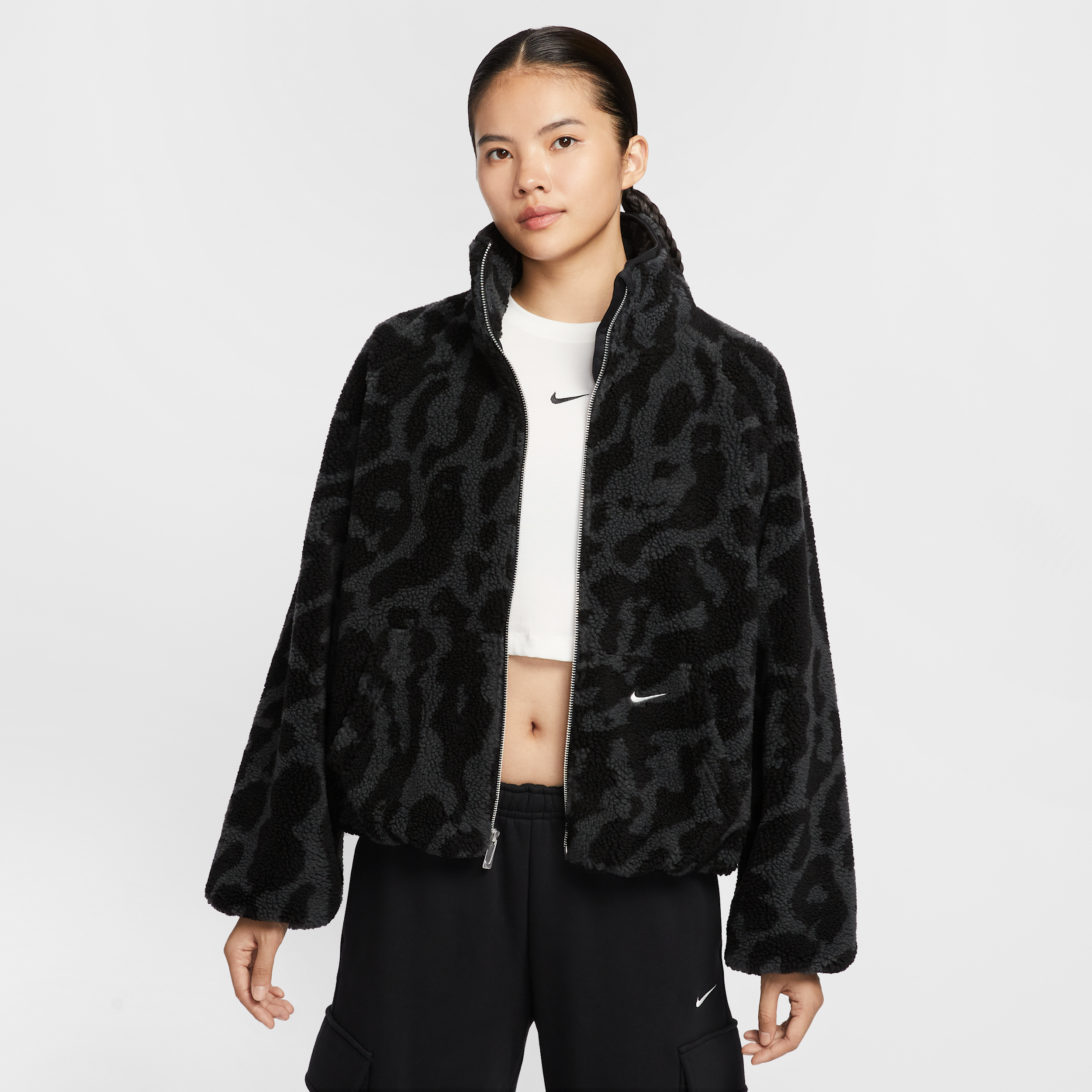 【ナイキ(NIKE)公式ストア】ナイキ スポーツウェア ウィメンズ ハイパイル フリース ジャケット HV2071-010 ブラック 【ナイキ(NIKE)公式ストア】ナイキ スポーツウェア ウィメンズ ハイパイル フリース ジャケット HV2071-010 ブラック