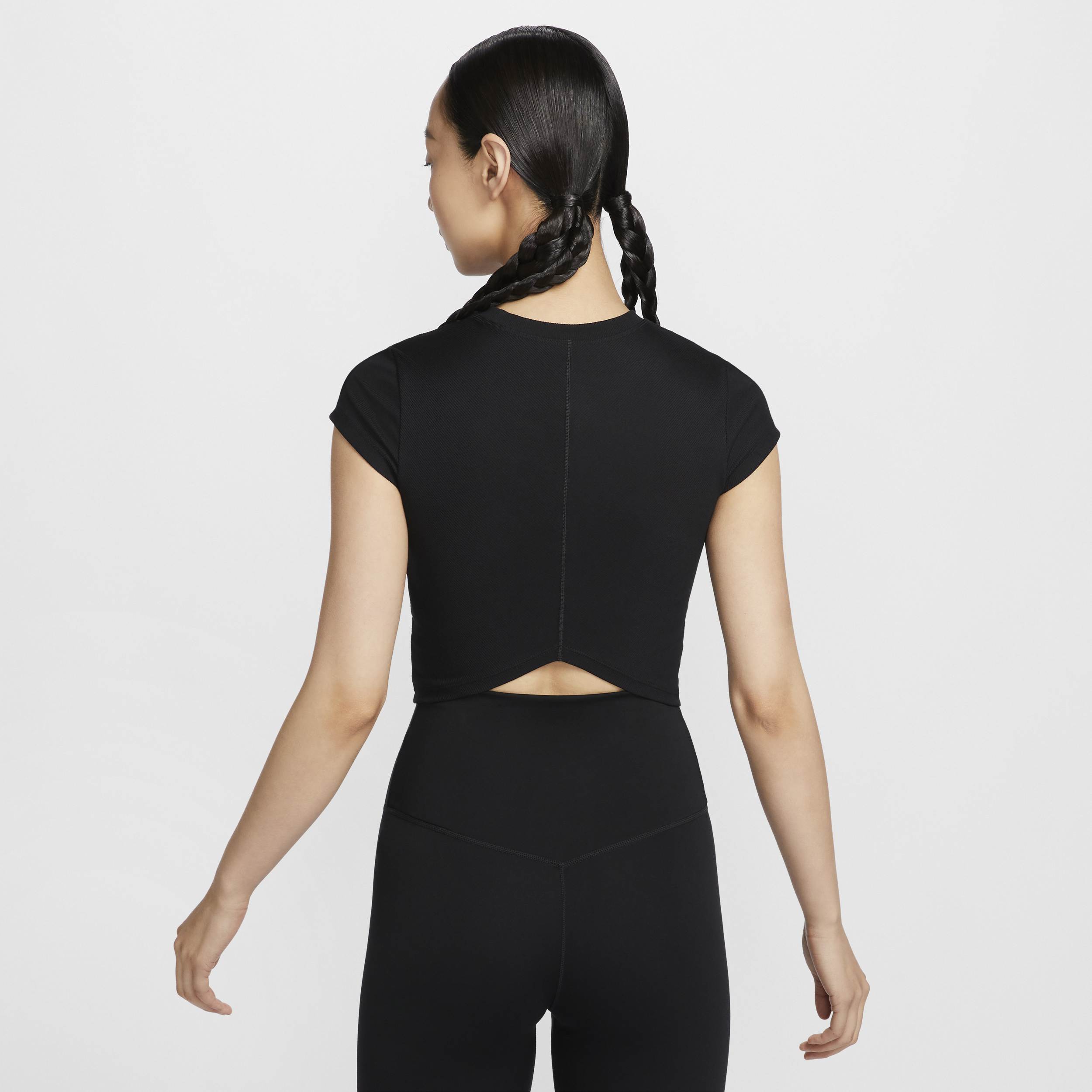 【ナイキ(NIKE)公式ストア】ナイキ ワン フィッテド リブ ウィメンズ Dri-FIT ショートスリーブ クロップド トップ FV7875-010 ブラック 【ナイキ(NIKE)公式ストア】ナイキ ワン フィッテド リブ ウィメンズ Dri-FIT ショートスリーブ クロップド トップ FV7875-010 ブラック