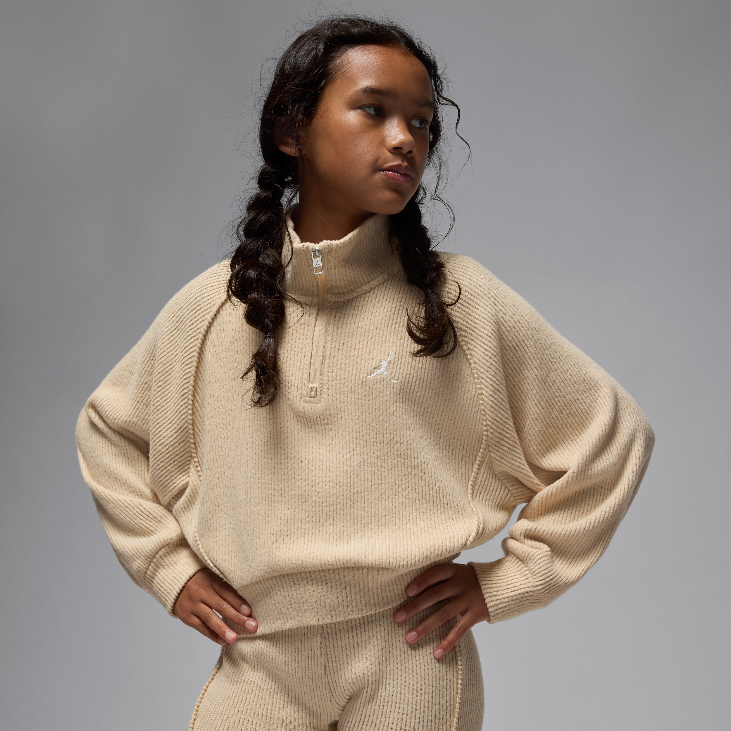 【ナイキ(NIKE)公式ストア】ジョーダン ジュニア クォータージップ ロングスリーブ トップ IO2493-126 ブラウン 【ナイキ(NIKE)公式ストア】ジョーダン ジュニア クォータージップ ロングスリーブ トップ IO2493-126 ブラウン
