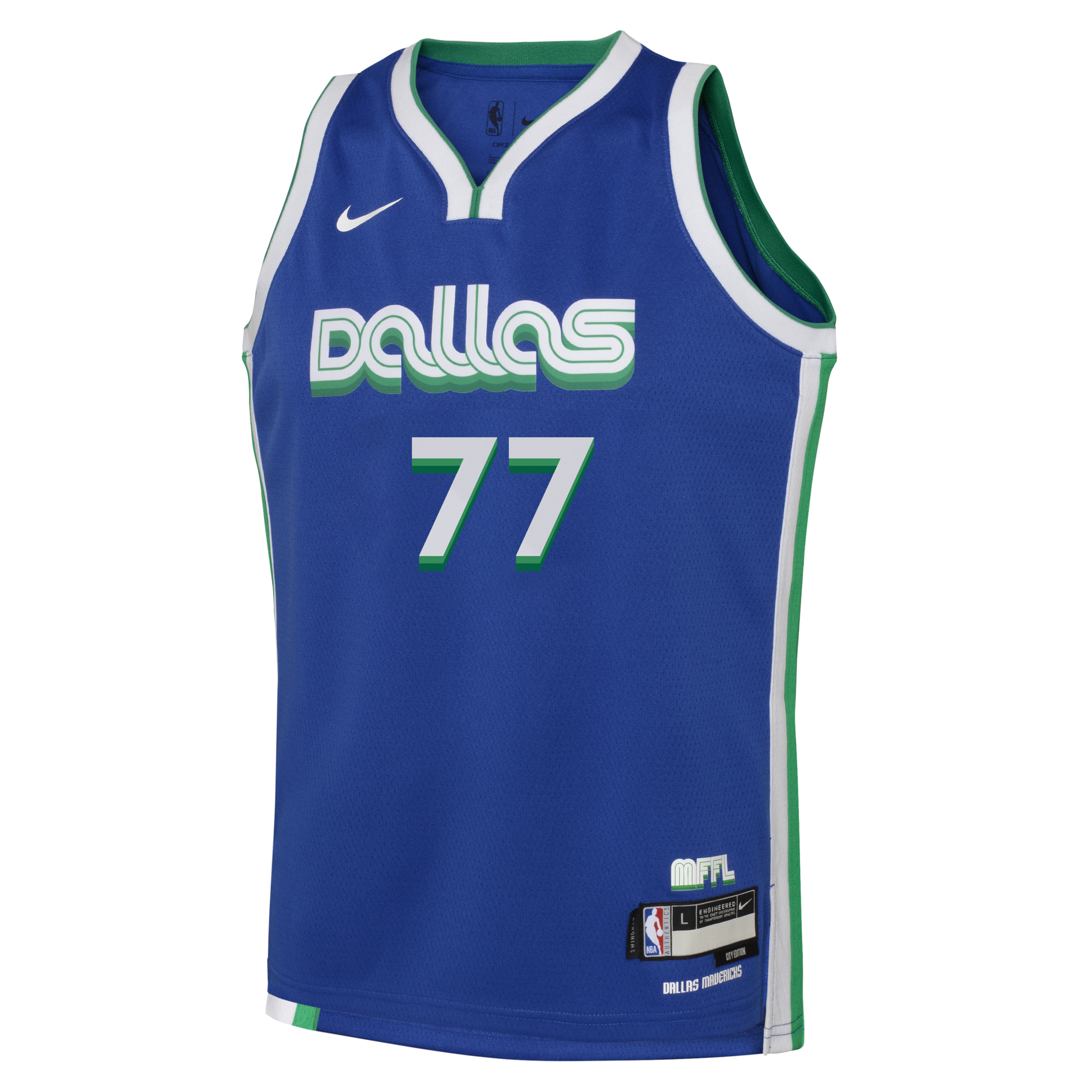 Luka Doncic Dallas Mavericks City Edition Nike Swingman NBA-jersey met Dri-FIT voor kids - Blauw