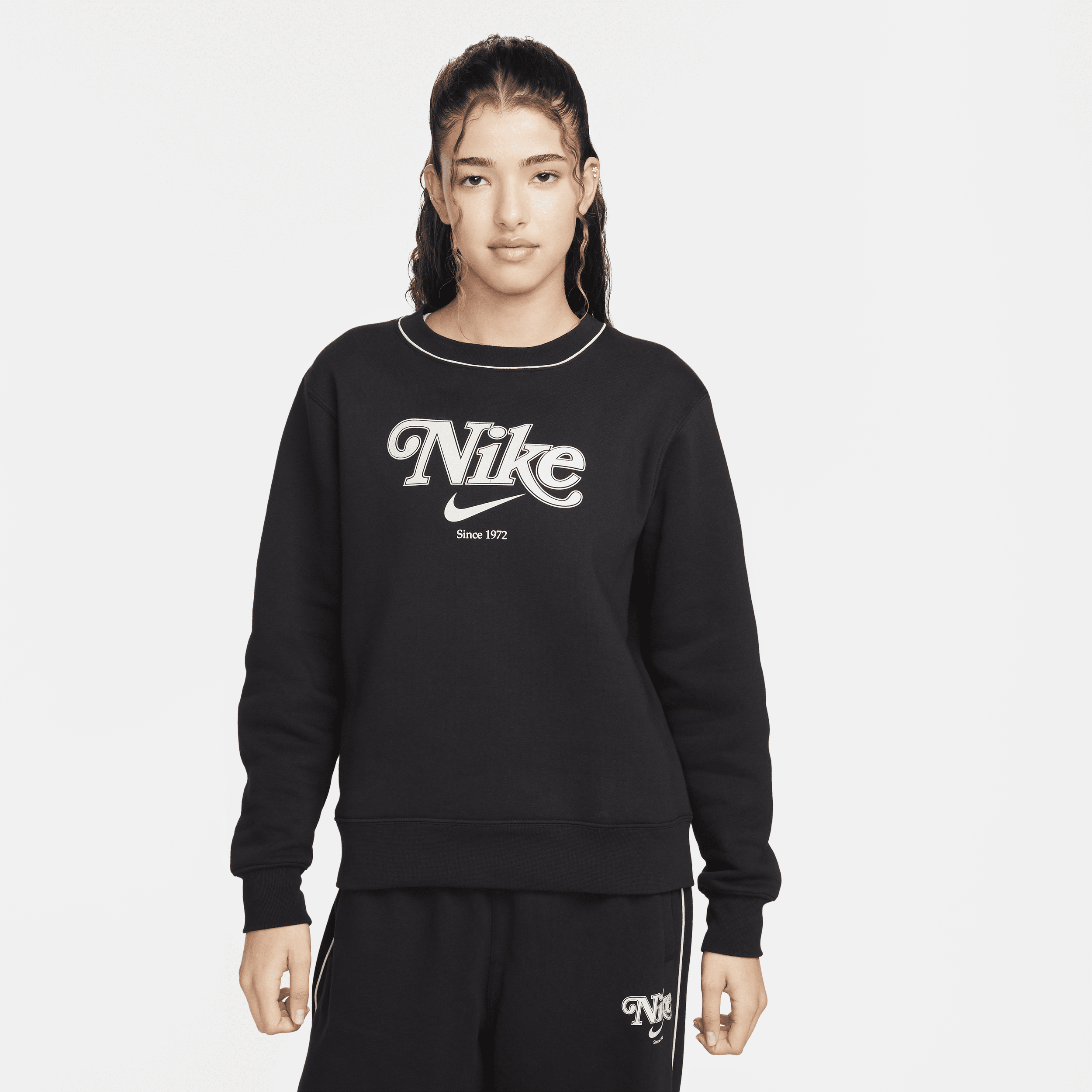 Felpa a girocollo in fleece Nike Sportswear – Donna - Nero