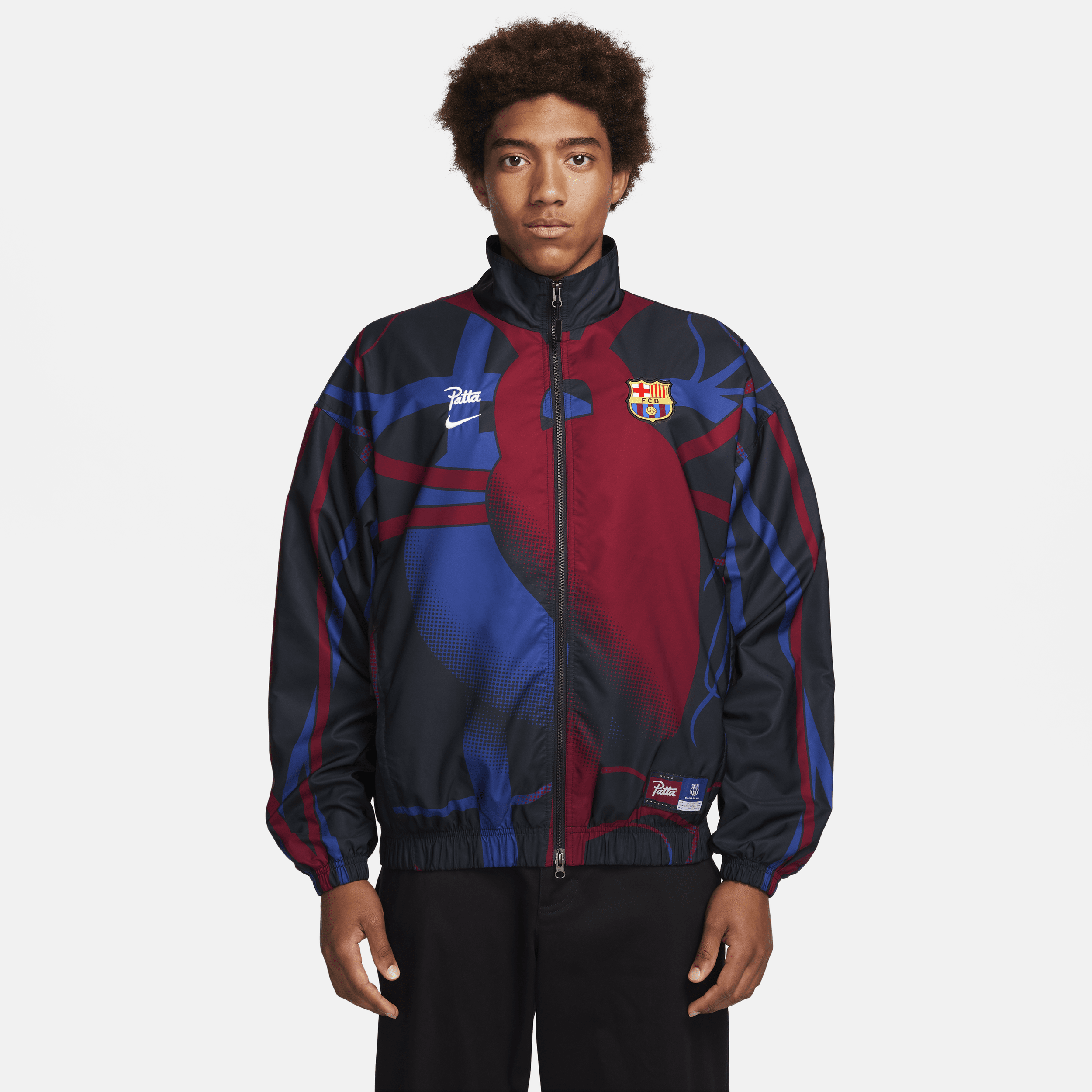 Track jacket da calcio Nike FC Barcelona x Patta – Uomo - Nero
