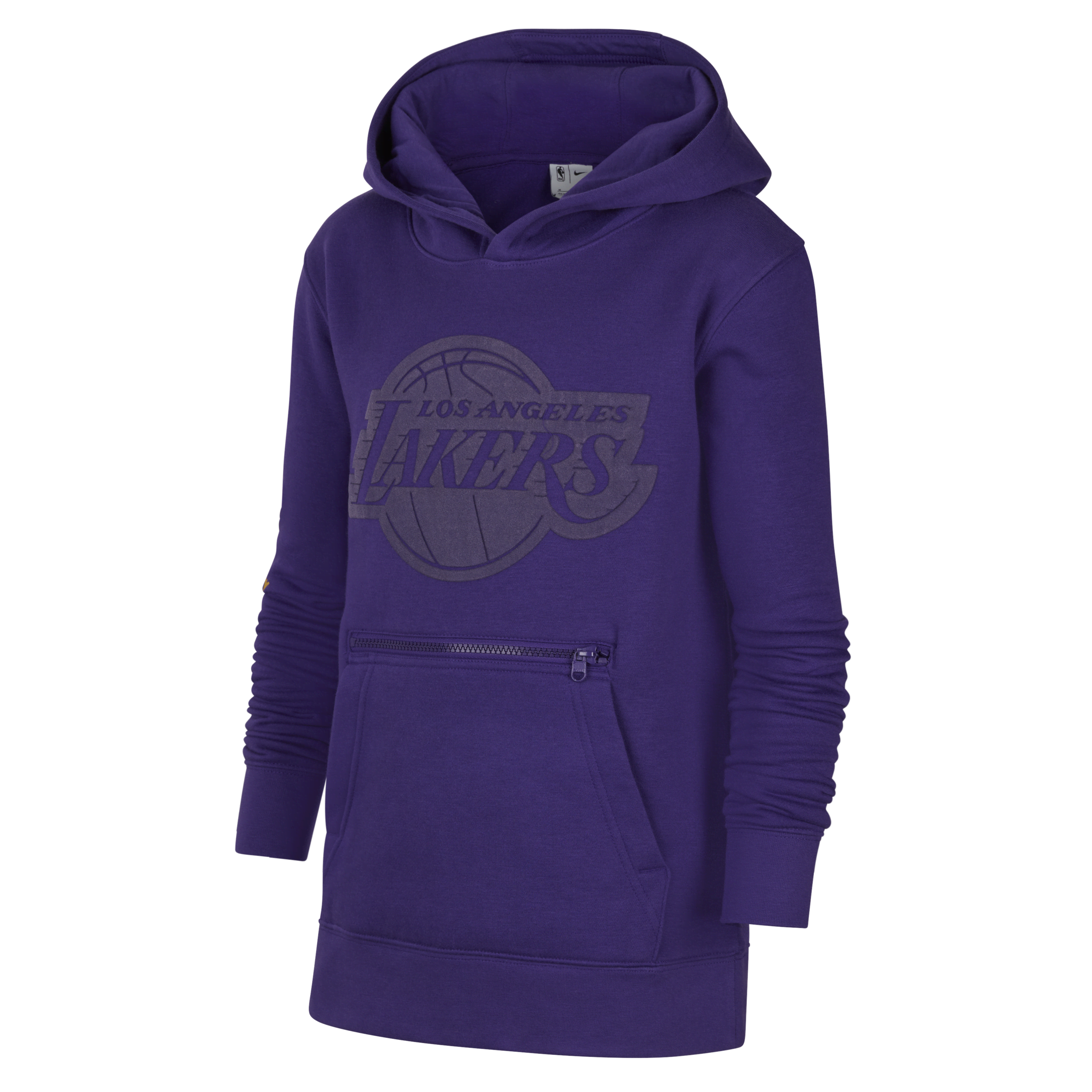Los Angeles Lakers Courtside Nike NBA-pullover-hættetrøje i fleece til større børn - lilla