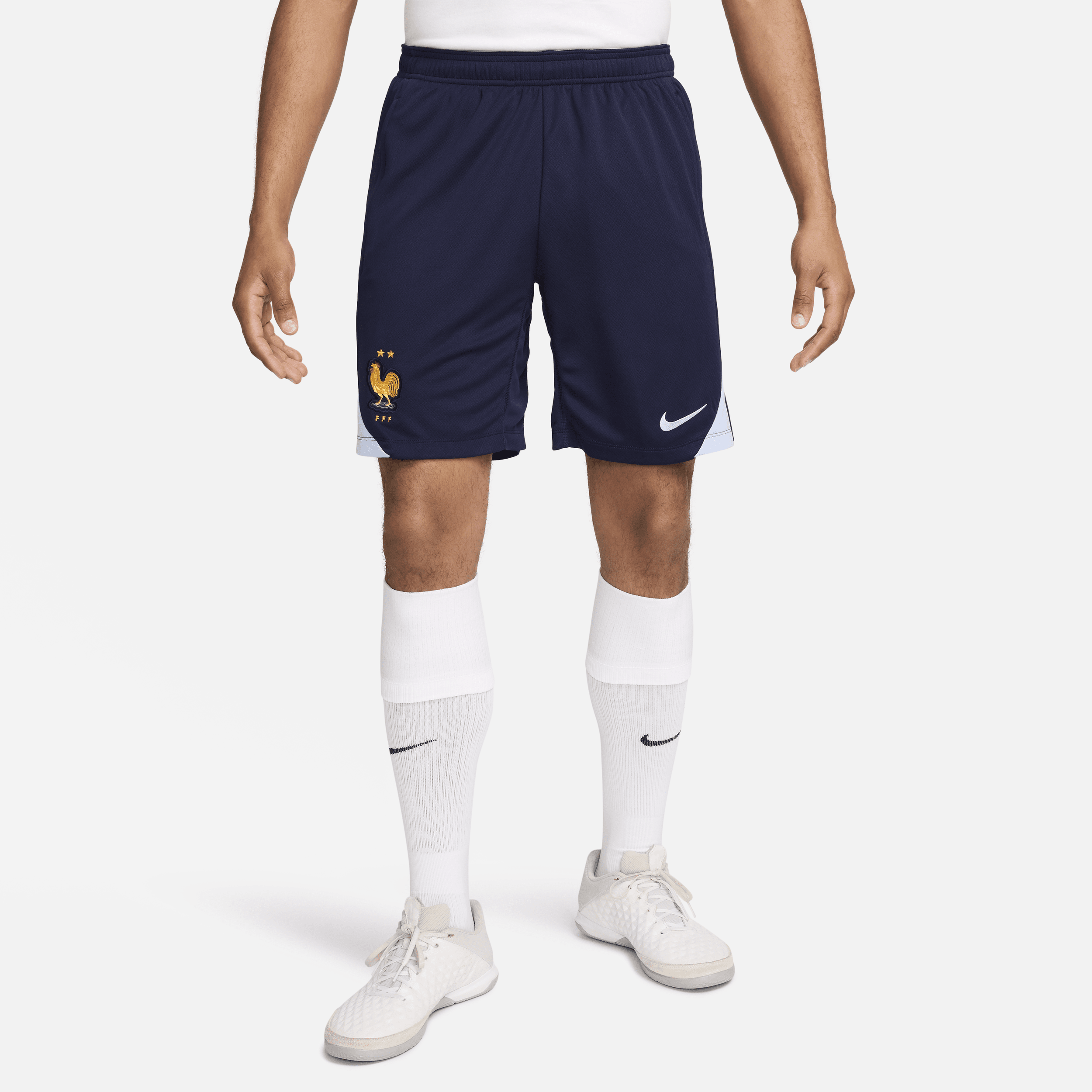 FFF Strike Nike Dri-FIT knit voetbalshorts voor heren - Blauw