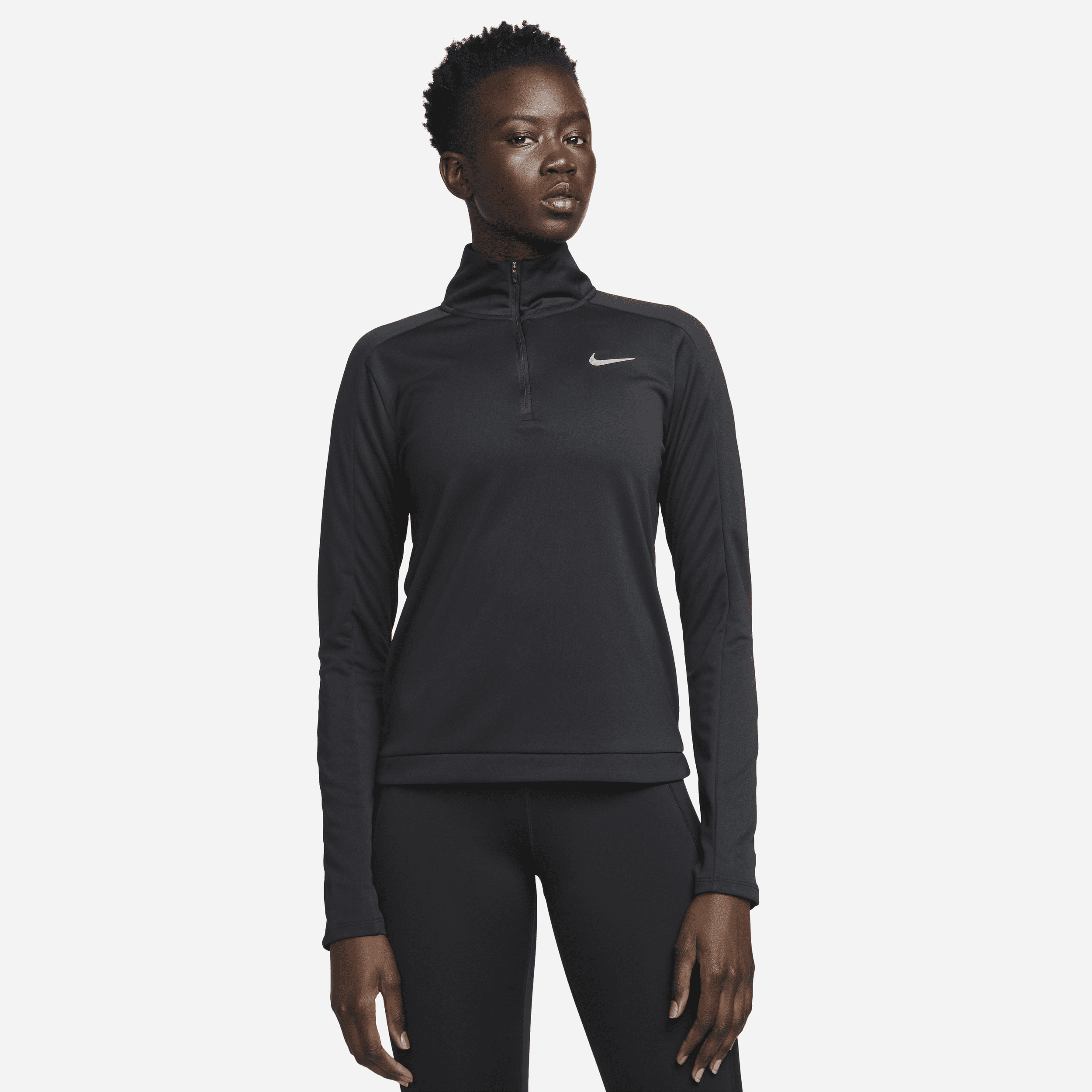 Felpa pullover con zip a 1/4 Nike Dri-FIT Pacer – Donna - Nero