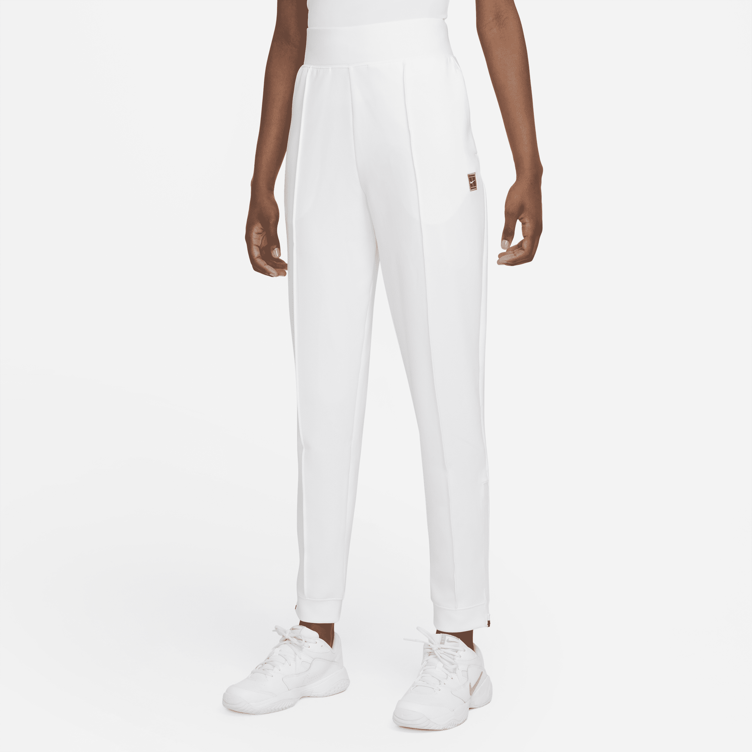NikeCourt Dri-FIT Pantalón de tenis de tejido Knit - Mujer - Blanco
