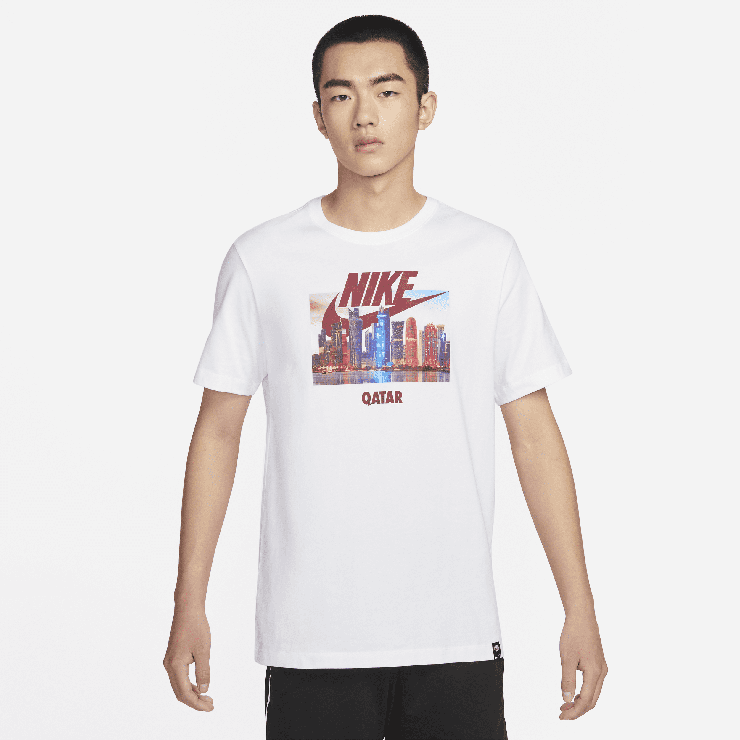 Nike Qatar-T-shirt med grafik til mænd - hvid