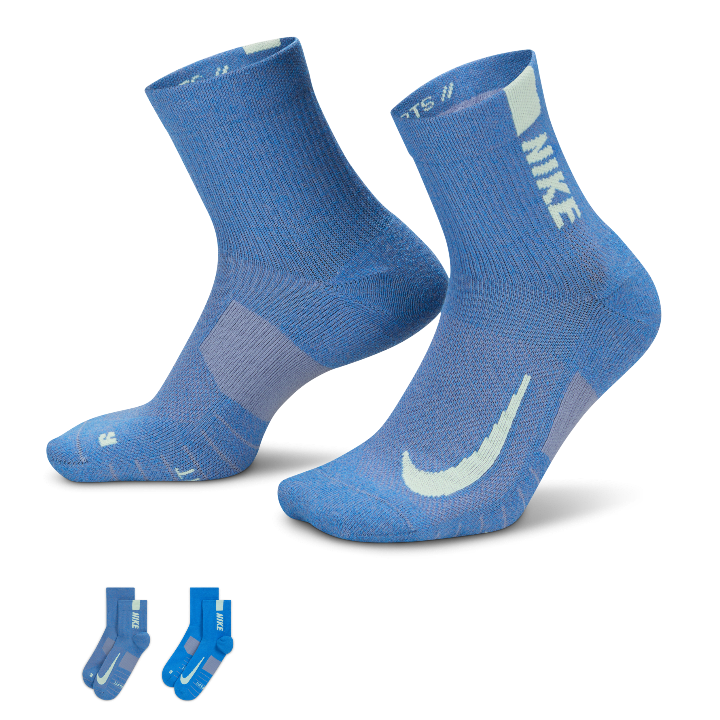 Calcetines de tobillo de running Nike Multiplier (2 pares) - Multicolor