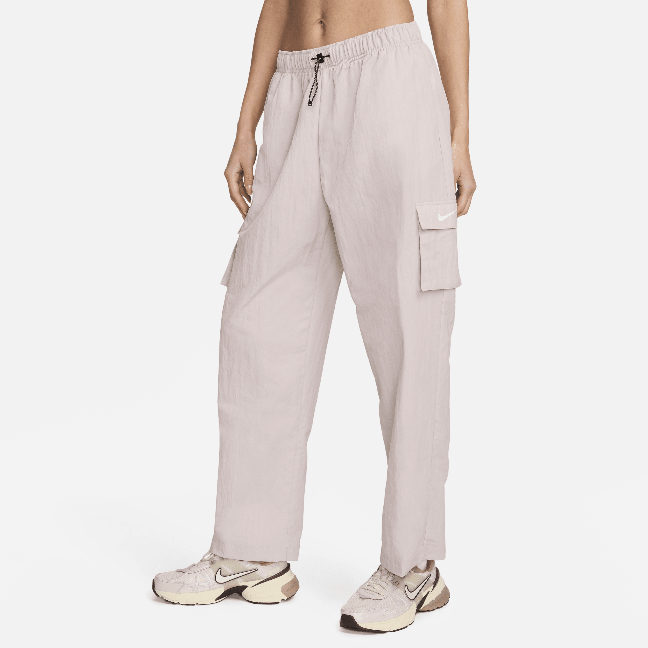 Nike Sportswear Essential Pantalón cargo de talle alto con tejido Woven - Mujer - Morado