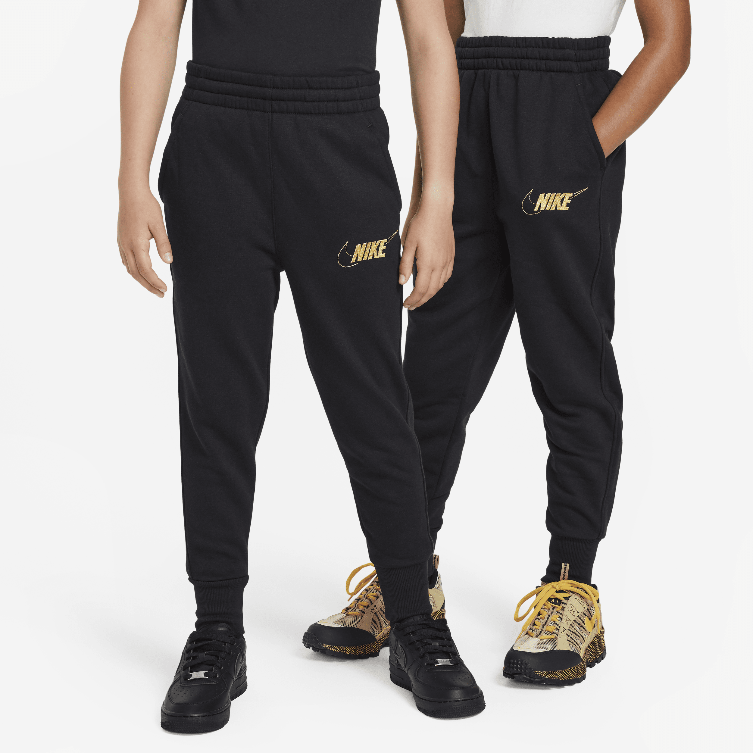 Nike Sportswear Club Fleece meisjesbroek met hoge taille - Zwart
